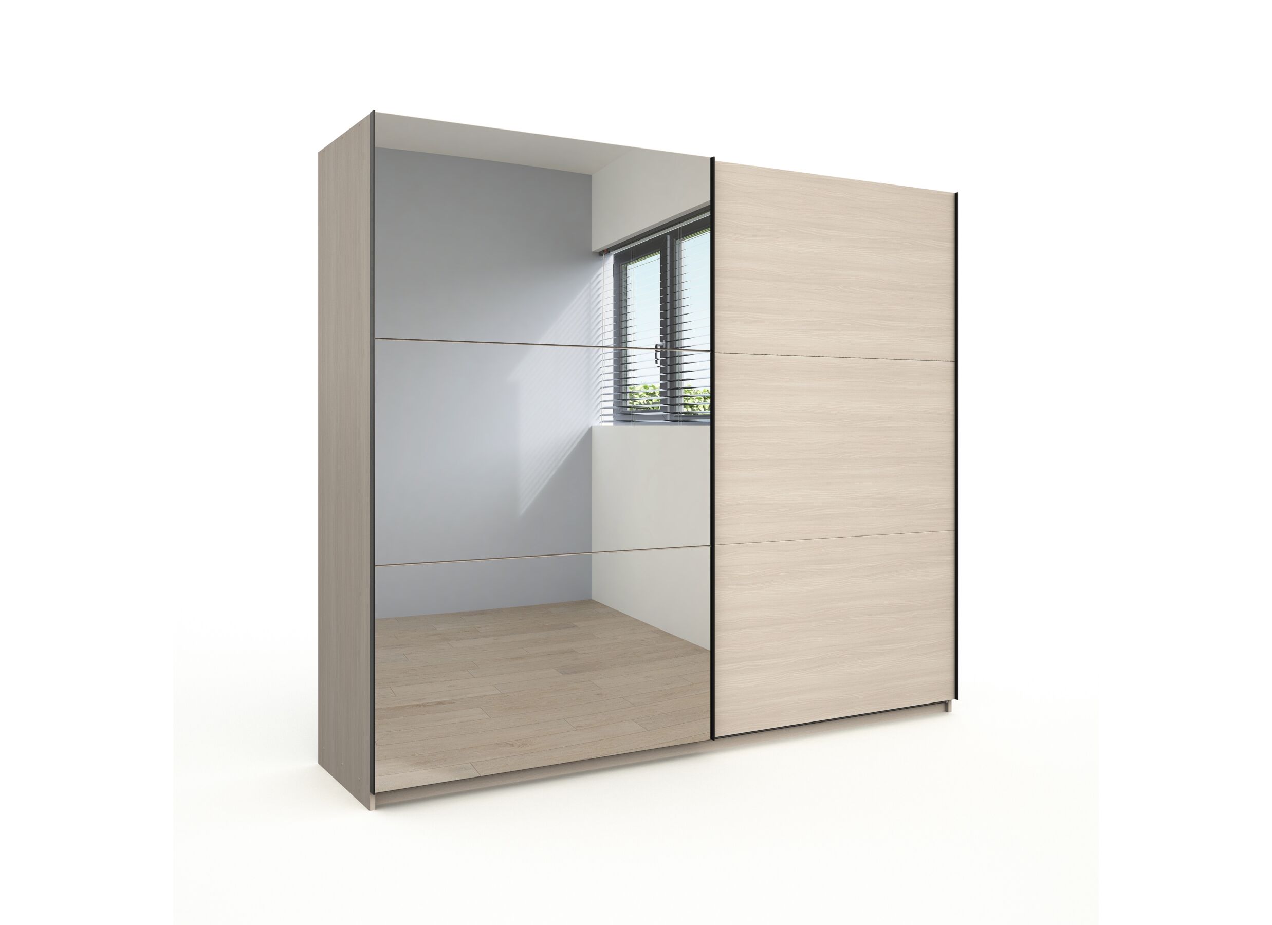 Schuifdeurkast Lola 250cm - melamine - bolivar wood - Schuifdeurkast Lola 250cm - melamine - bolivar wood