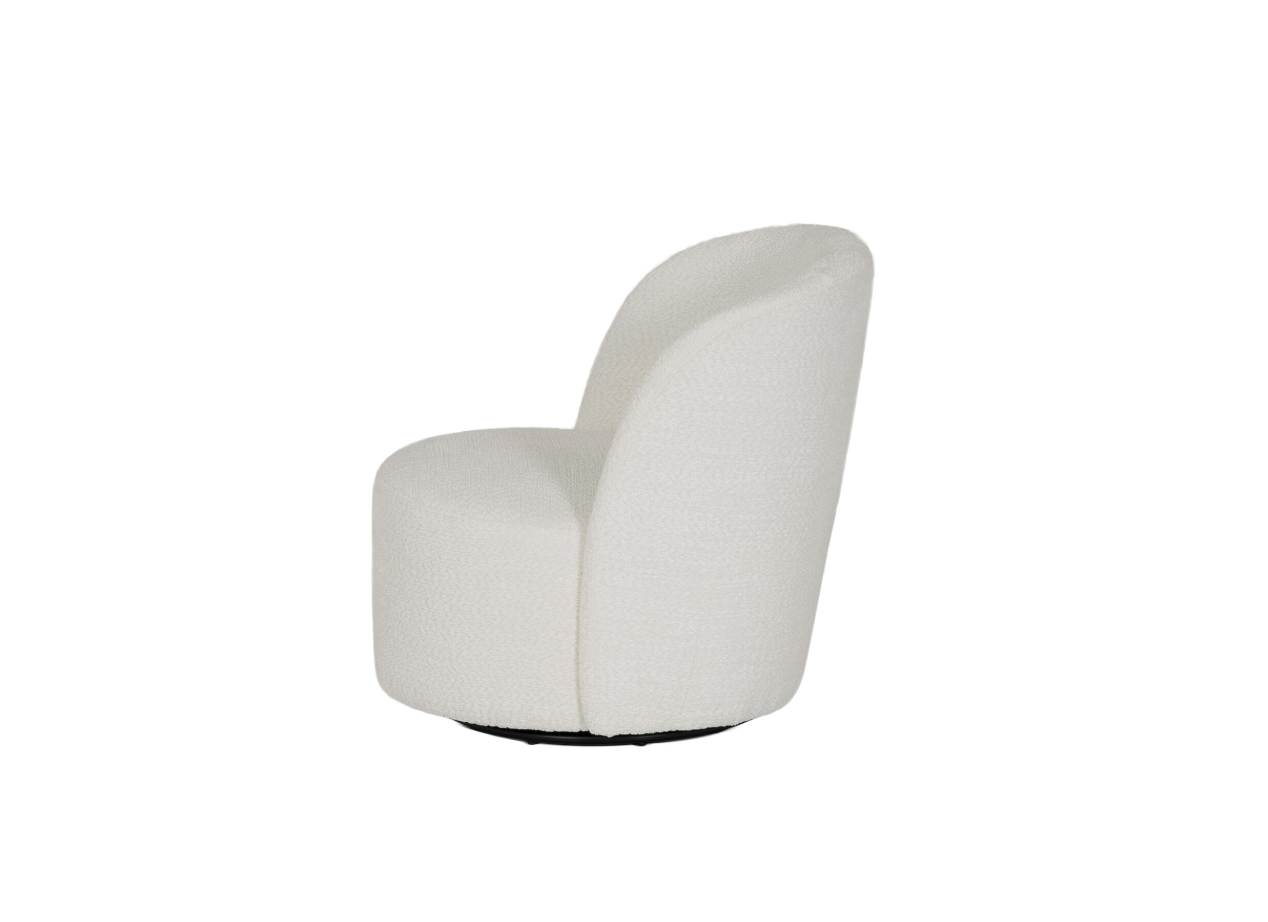 Aperçu - Fauteuil pivotant Companion 71x77x74cm - chenille - blanc
