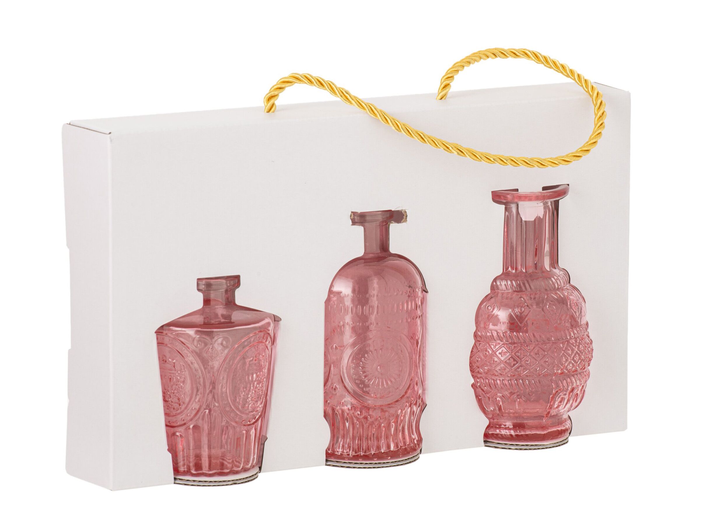 Aperçu - Vase Soliflore lot de 3 - verre - rose