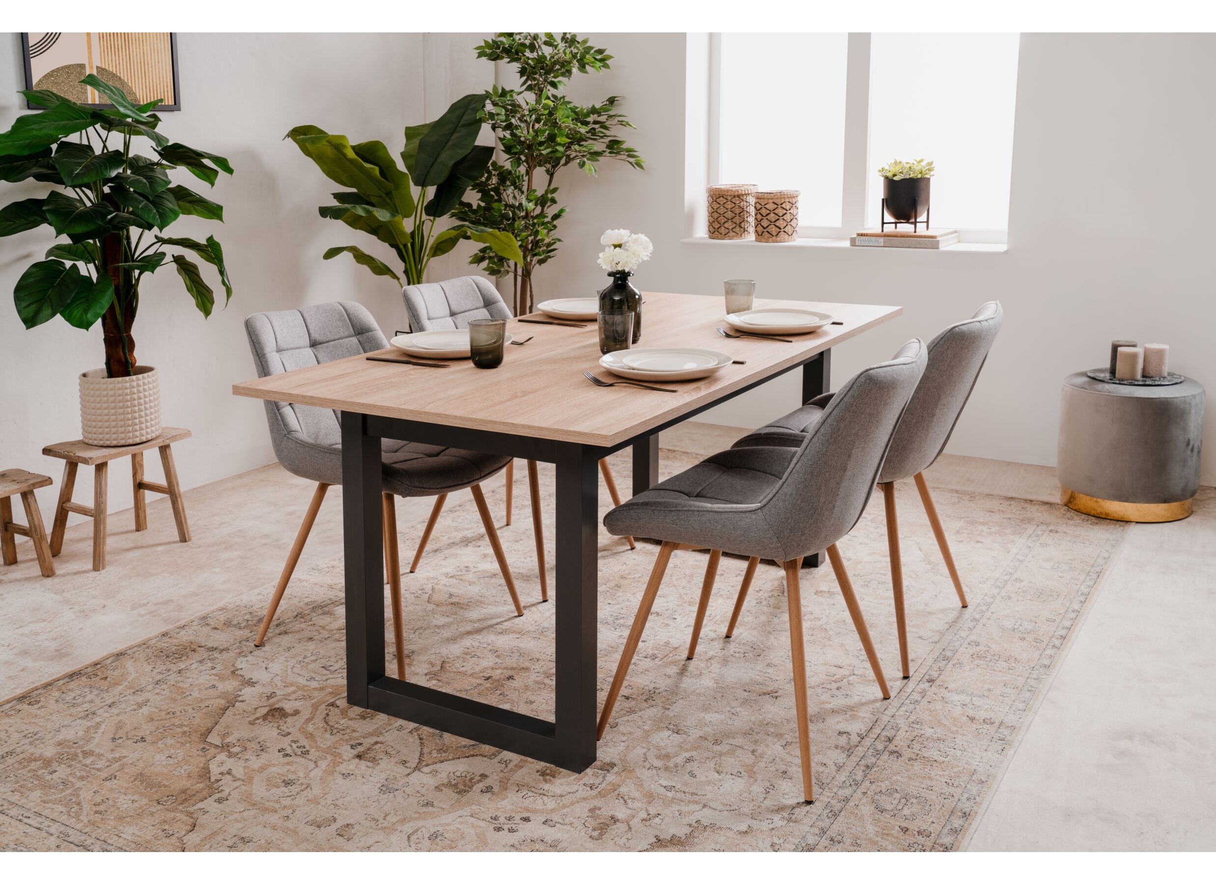 Tafel Denver 160/200x90cm - spaanplaat - sonoma eik