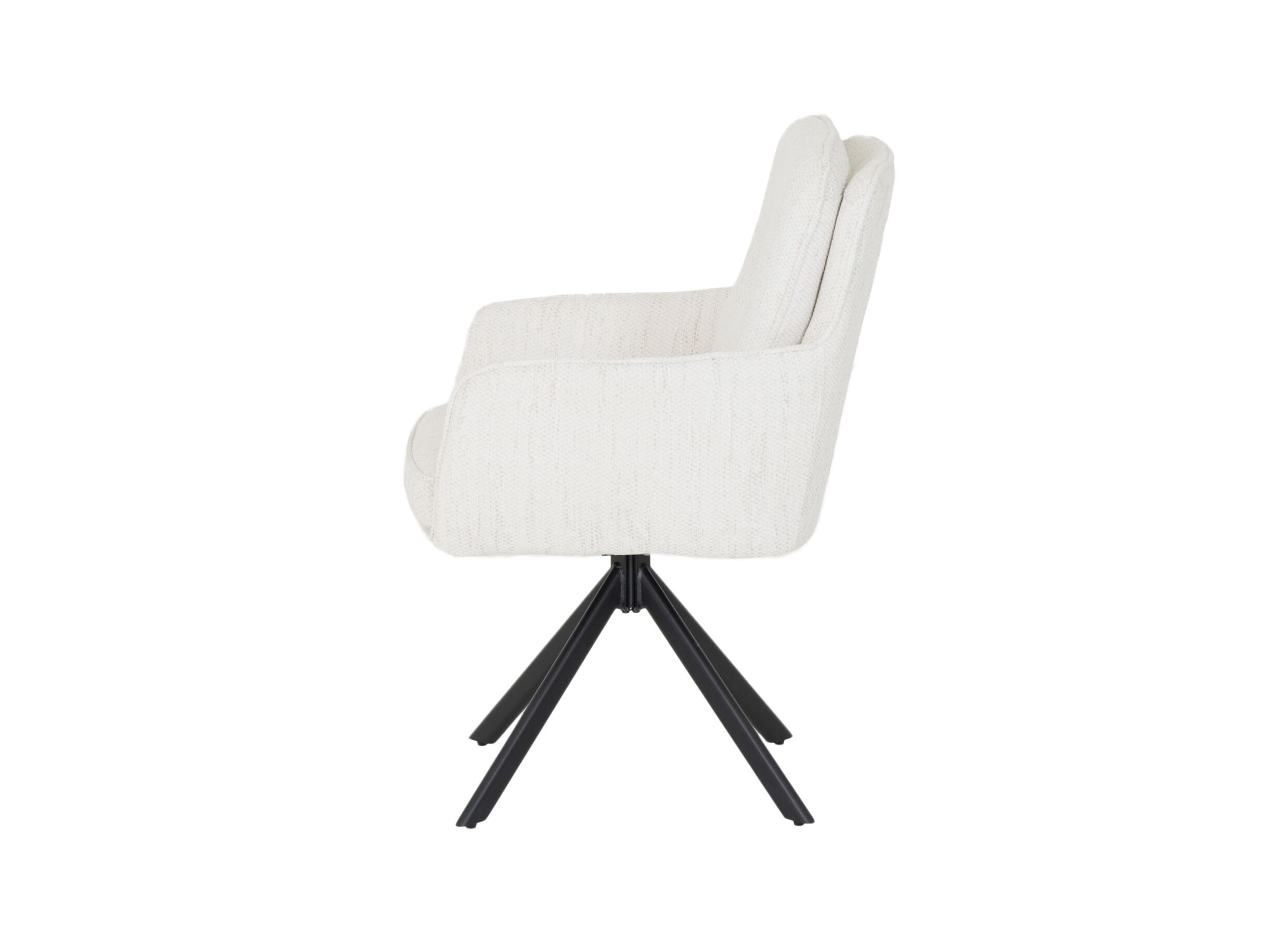 Aperçu - Chaise pivotante Kingsley 60x65x92,5cm - fibre polyester - beige