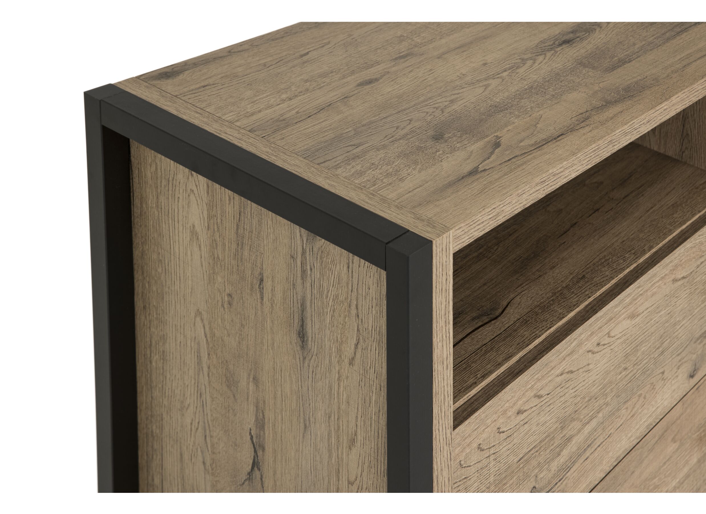Commode Oriental Tree 109,4x41,5x90,7cm - panneau décor - bartex chêne