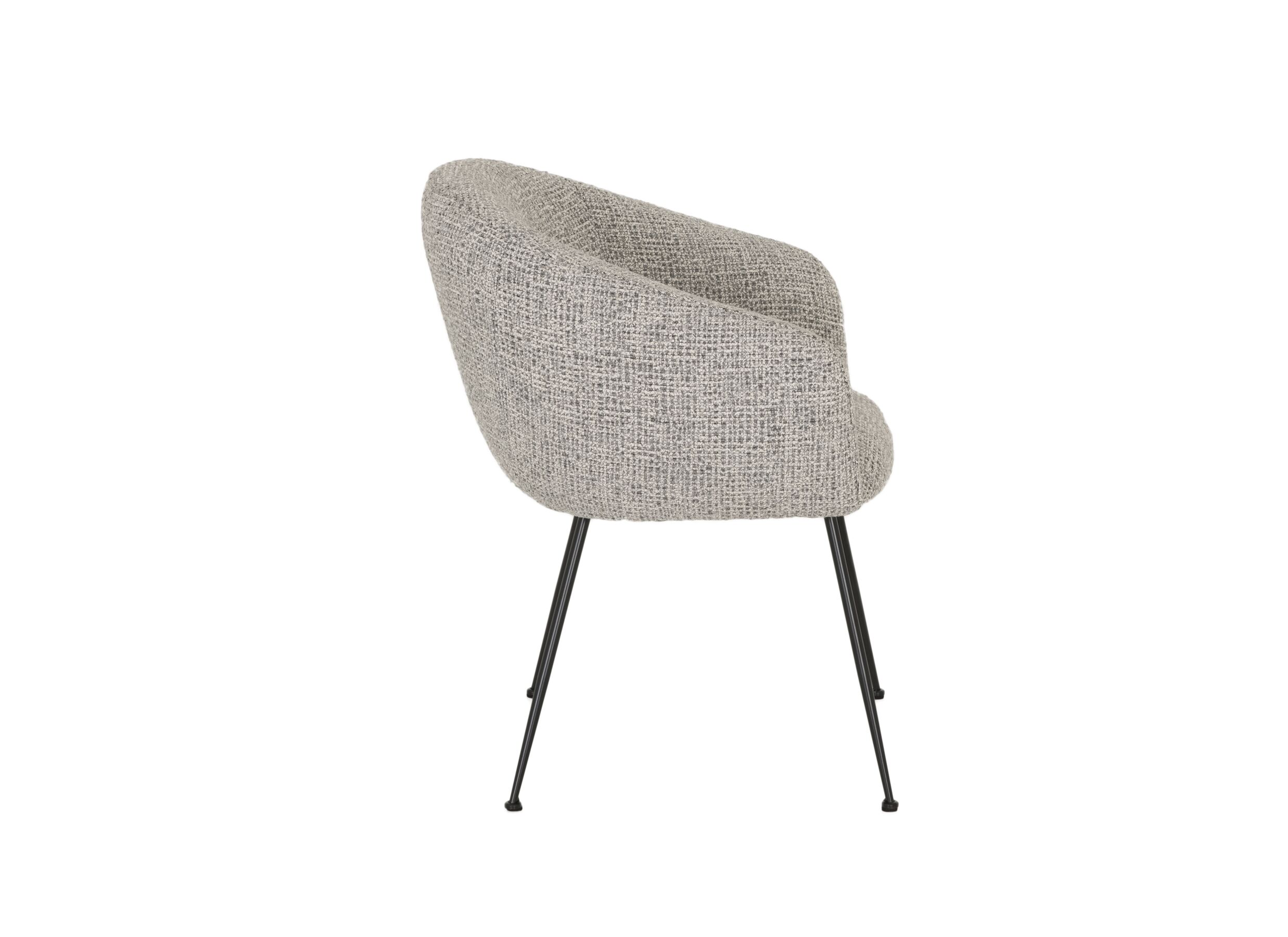 Stoel Foy 60x62x79cm - stof - grijs