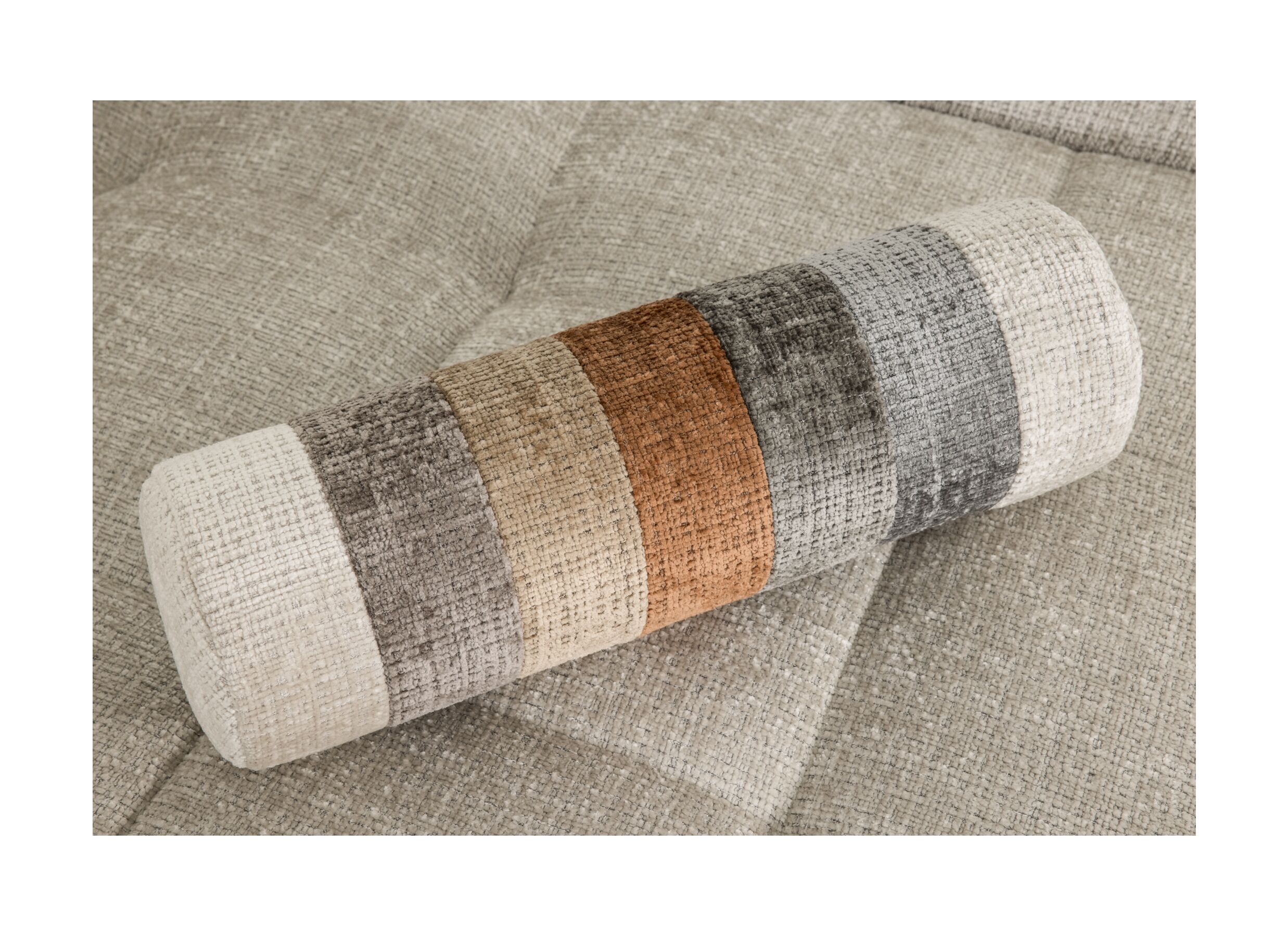 Couleurs - Canapé d'angle Lex 284x159cm - tissu - greige