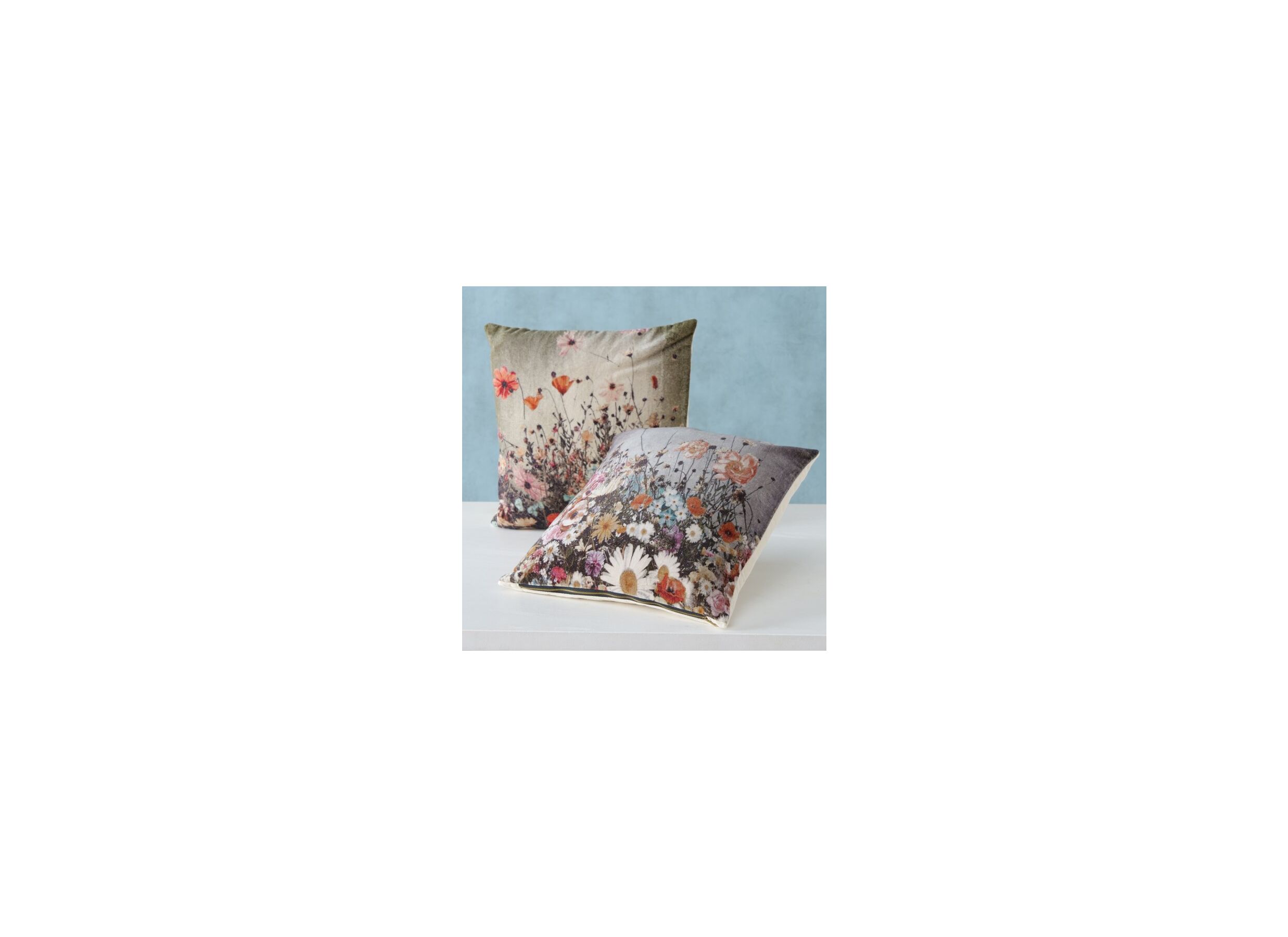 Coussin Lundby 45x45cm - coton - gris rose