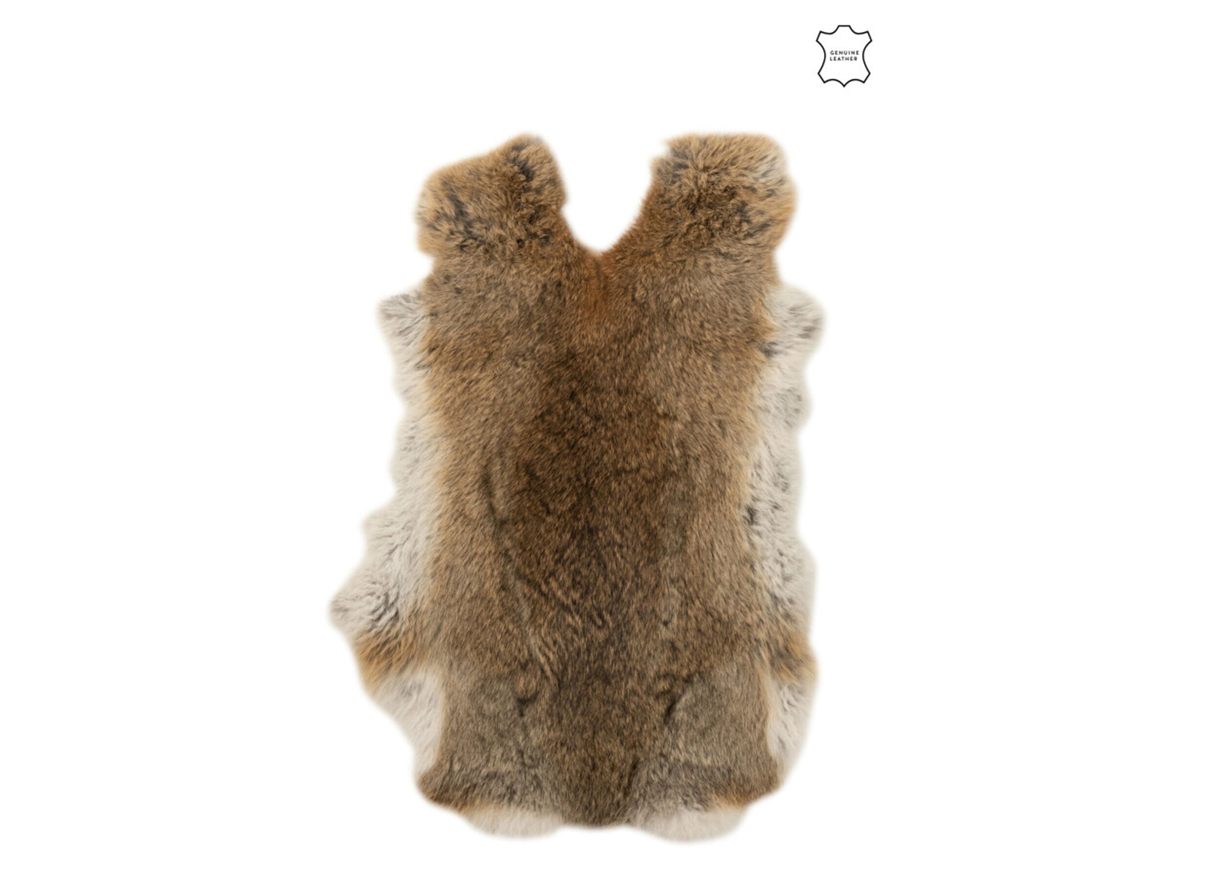 Konijnenvacht 34x45cm - grijs & bruin - Fourrure de lapin 34x45cm - gris & brun