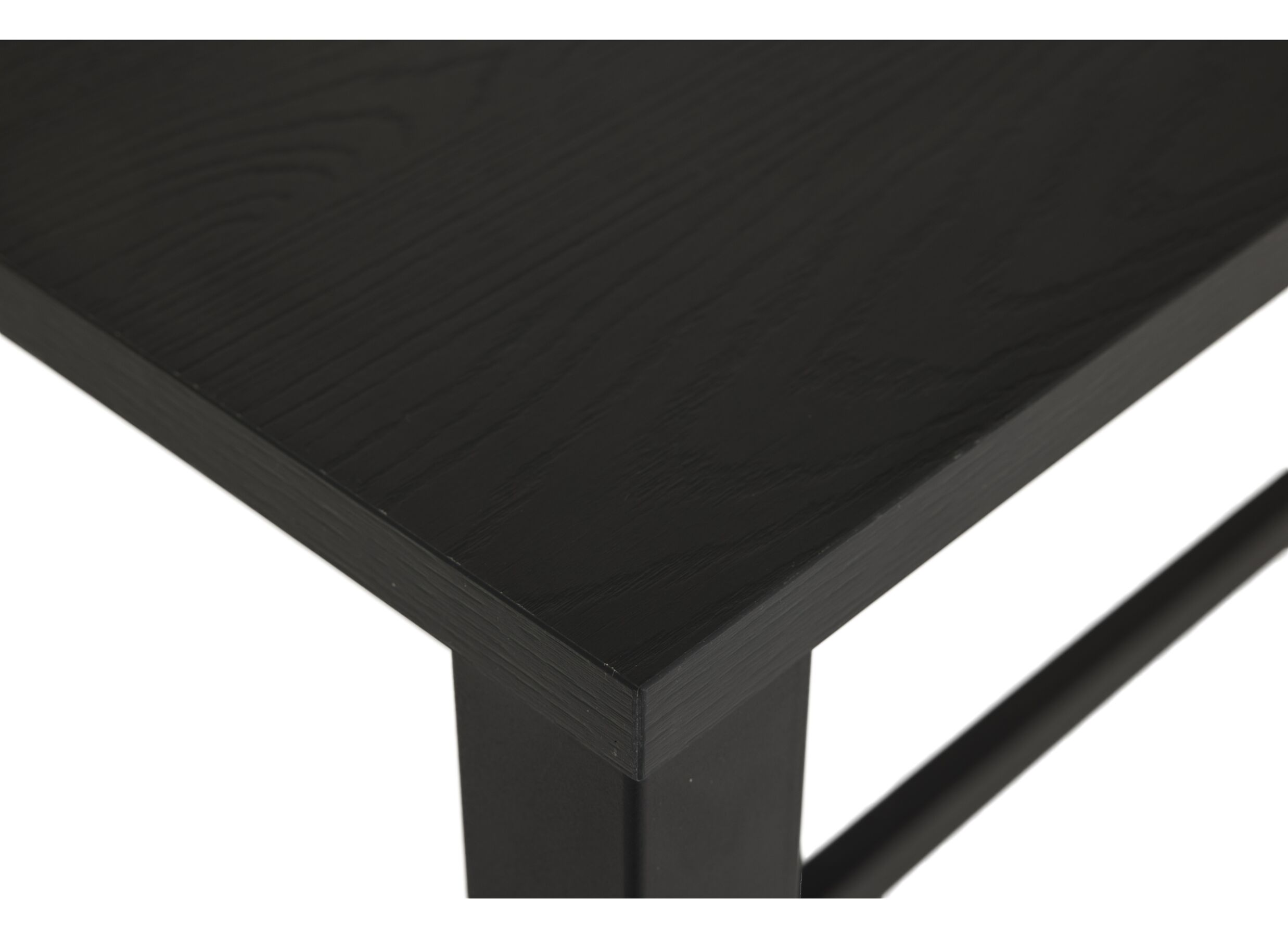 Detail - Table de bar Viennabar 160x60cm - décor - chêne halifax noir