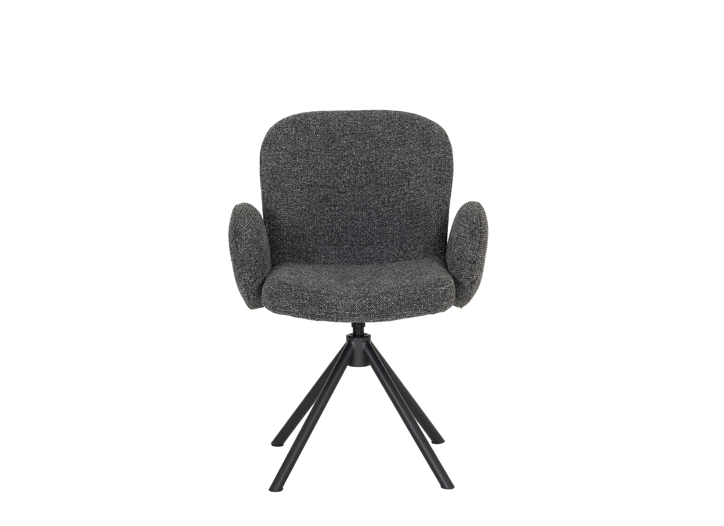 Aperçu - Chaise pivotante Josea 67x62x86cm - fibre polyester - gris