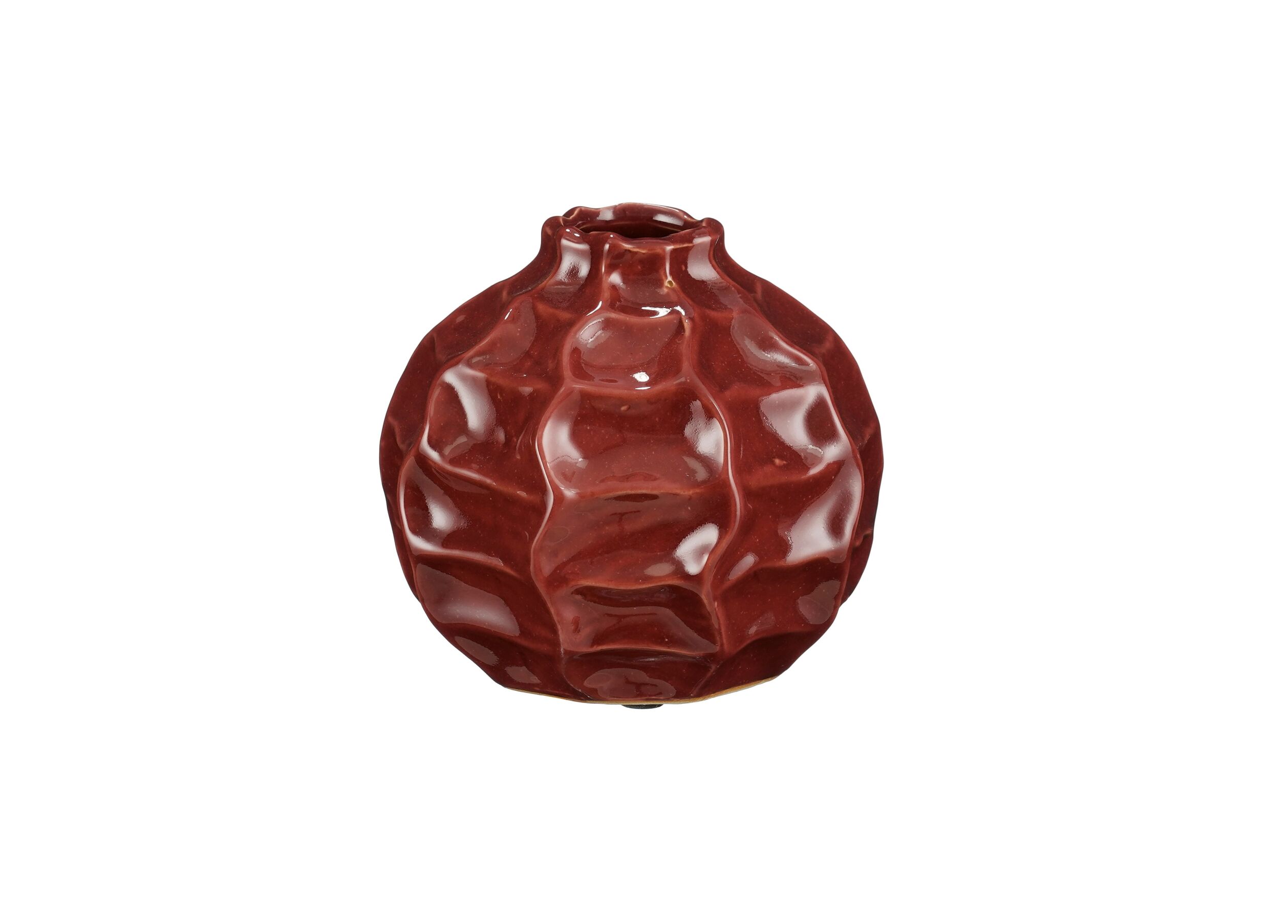 Plus Important - Vase Ida Ø14x13cm - stoneware - pourpre