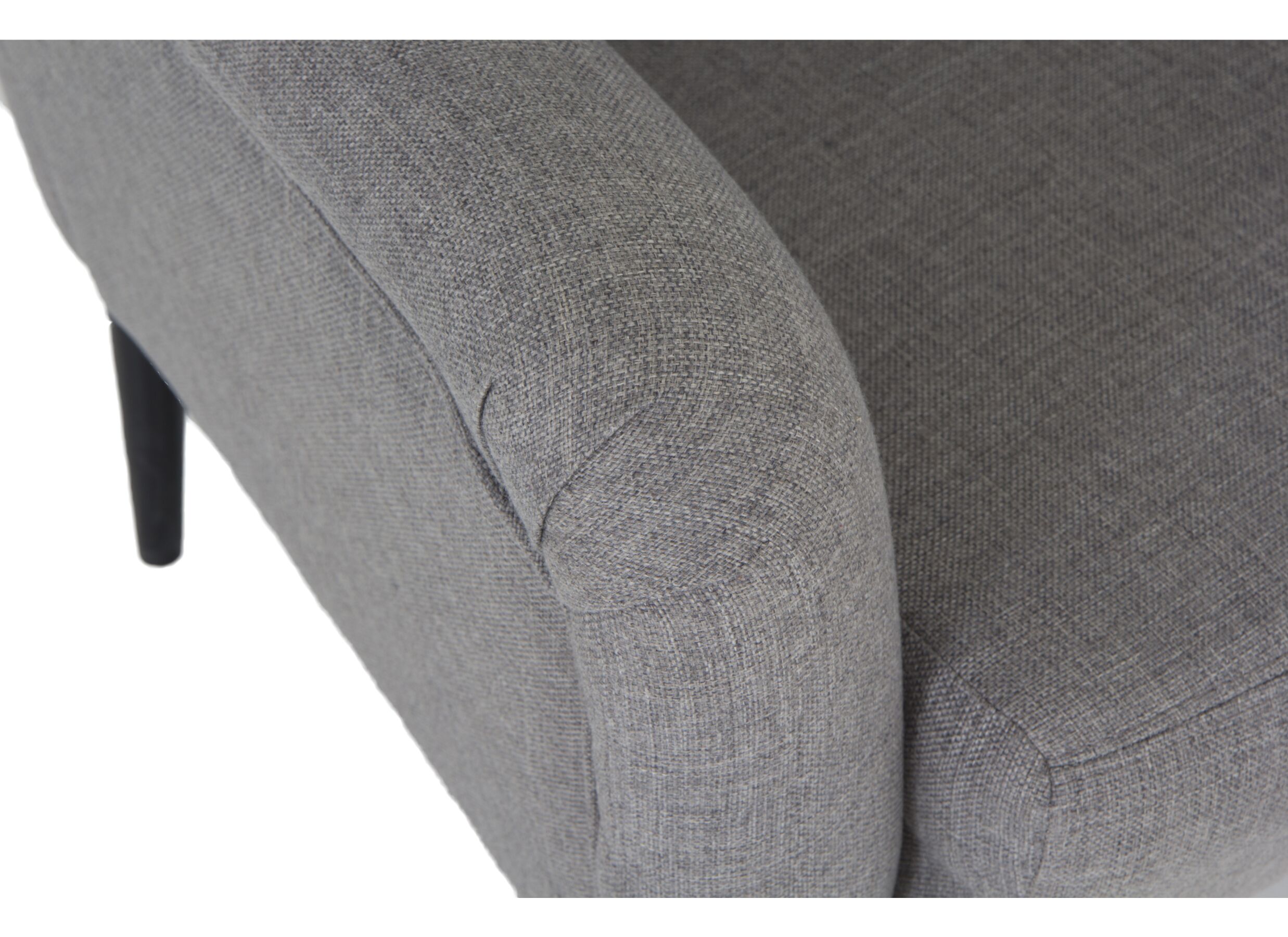 Fauteuil et pouf Canto 76x80x107cm - tissu - taupe