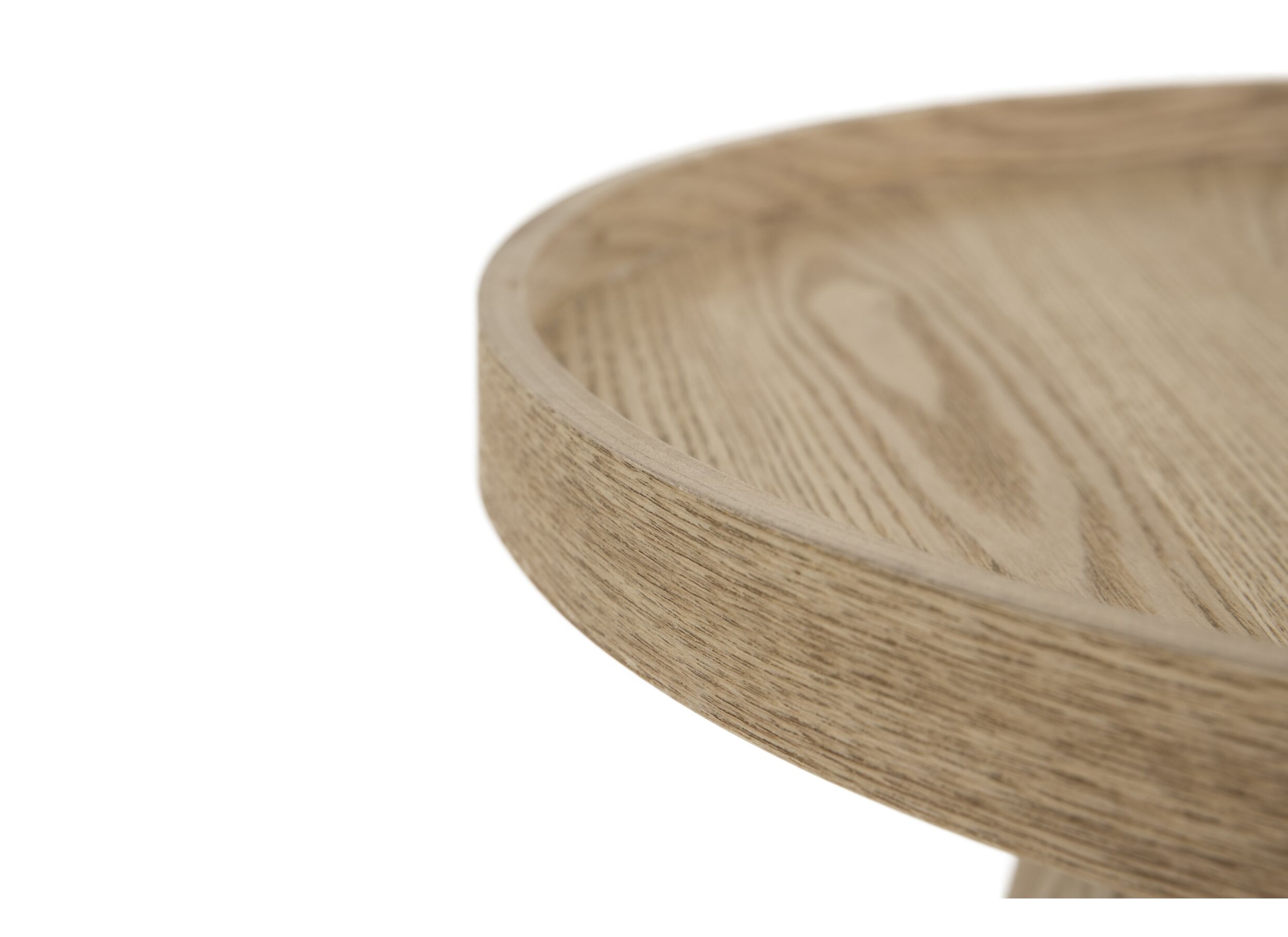 Detail - Table basse Mush Ø45cm - placage de frêne & décor - naturel