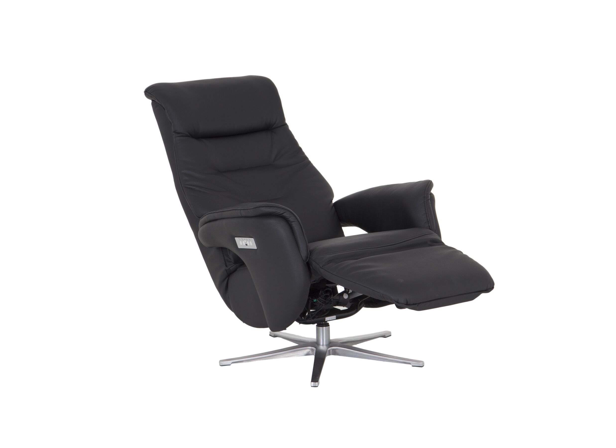 Relaxzetel Visione elektrisch - lederlook - zwart