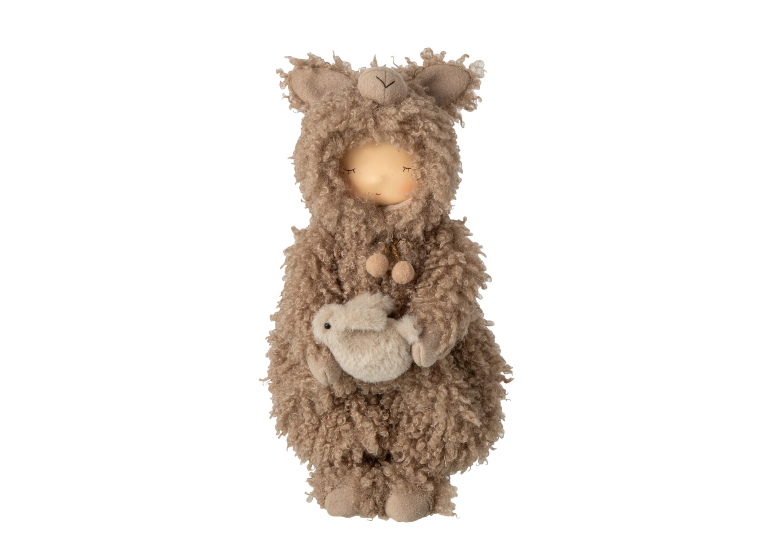 Hoofdfoto - Figuur Kind Schaap 21,5x15x47cm - polyester - bruin