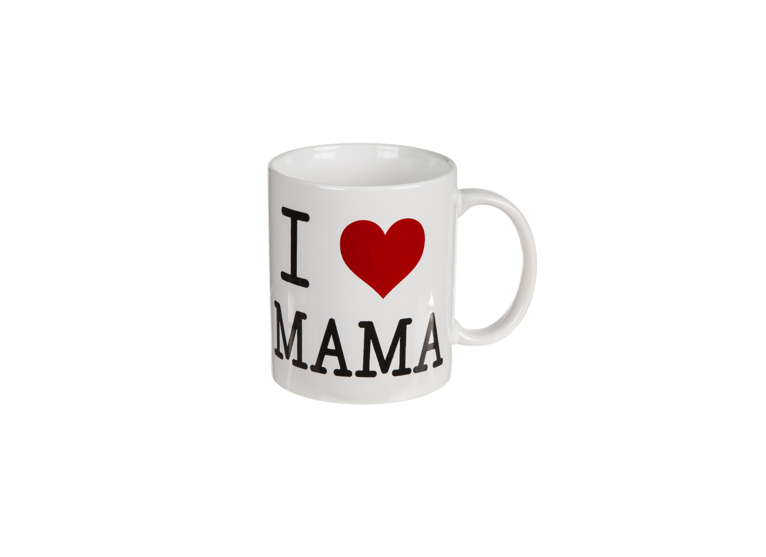 Mok I Love Mama 10x8cm - keramiek - wit - Mok I Love Mama 10x8cm - keramiek - wit
