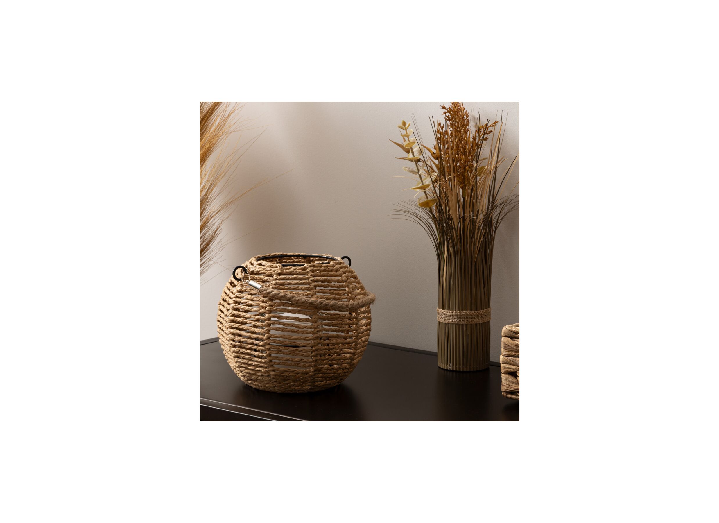 Sfeerfoto - Lantaarn Maty H15cm - papier & glas - bruin