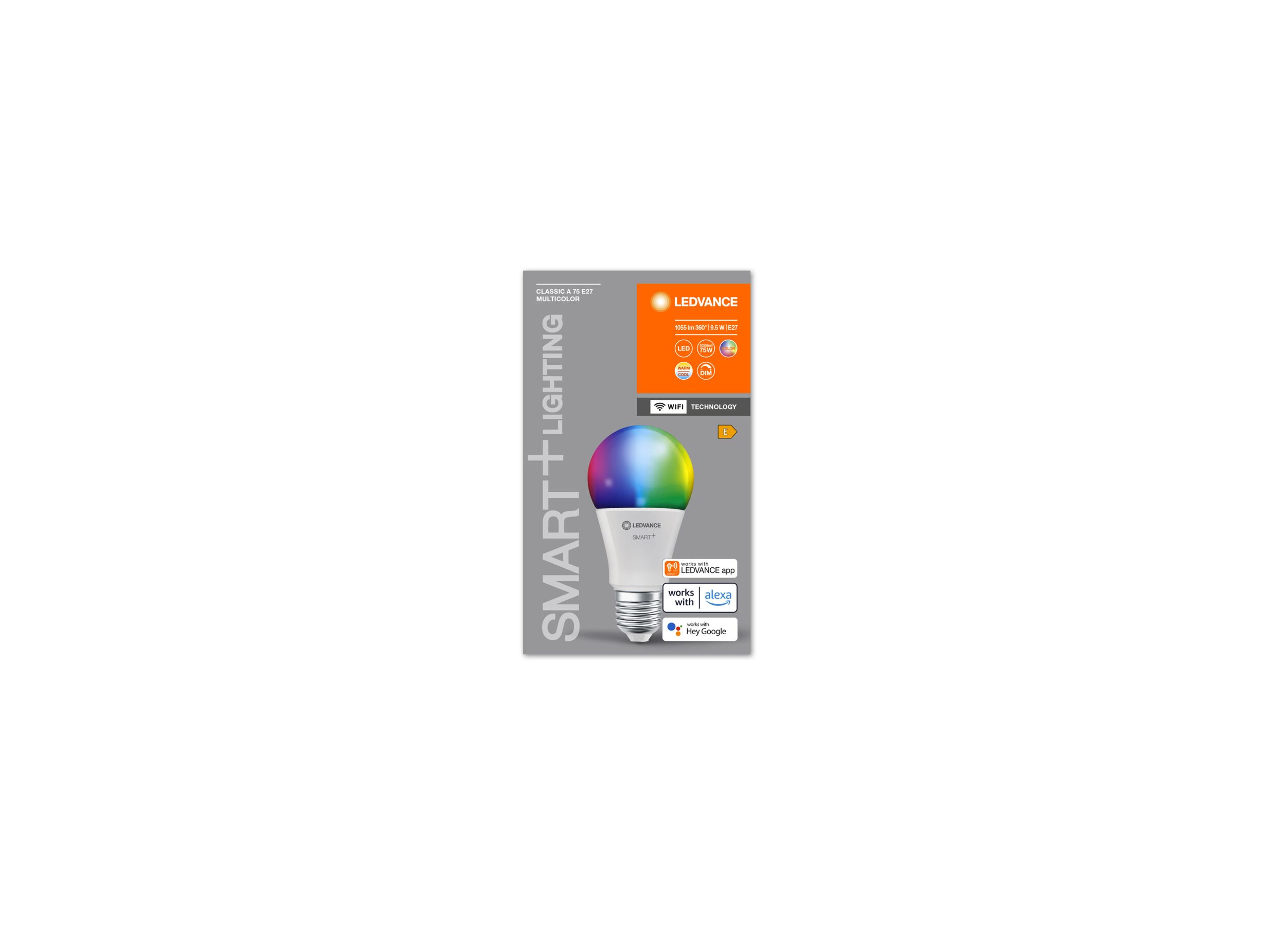 Overzichtsfoto - Ledlamp 9,5W E27 - smart/wifi dimbaar