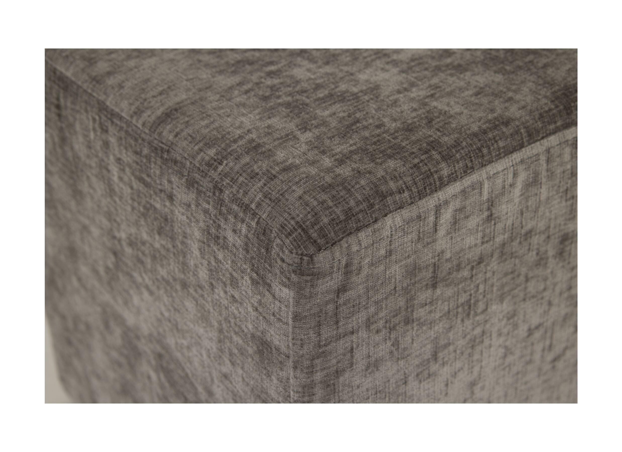 Detailfoto - Poef Daddy 41x41cm - ribfluweel - donkergrijs