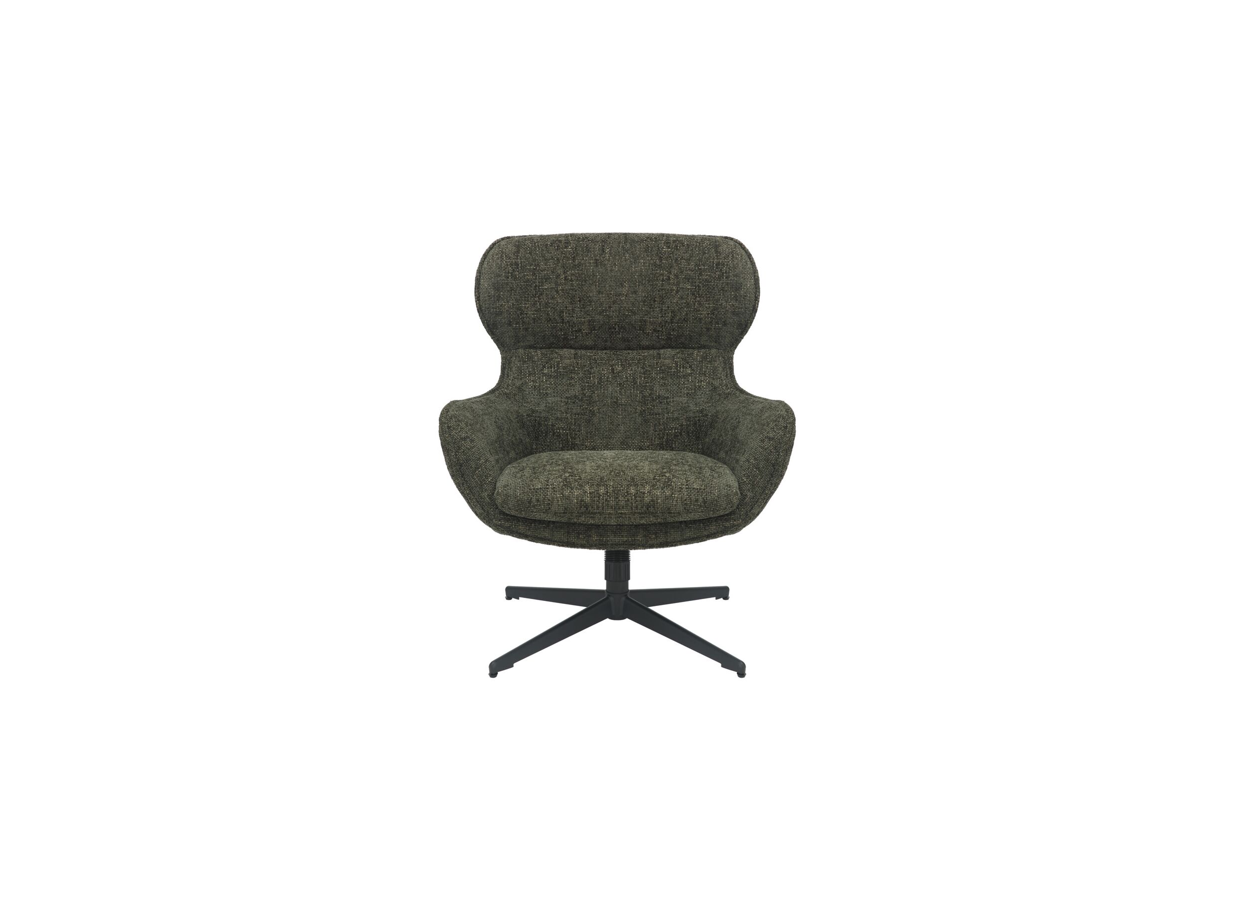 Aperçu - Fauteuil pivotant Federico 73x79x88cm - fibre polyester- vert foncé