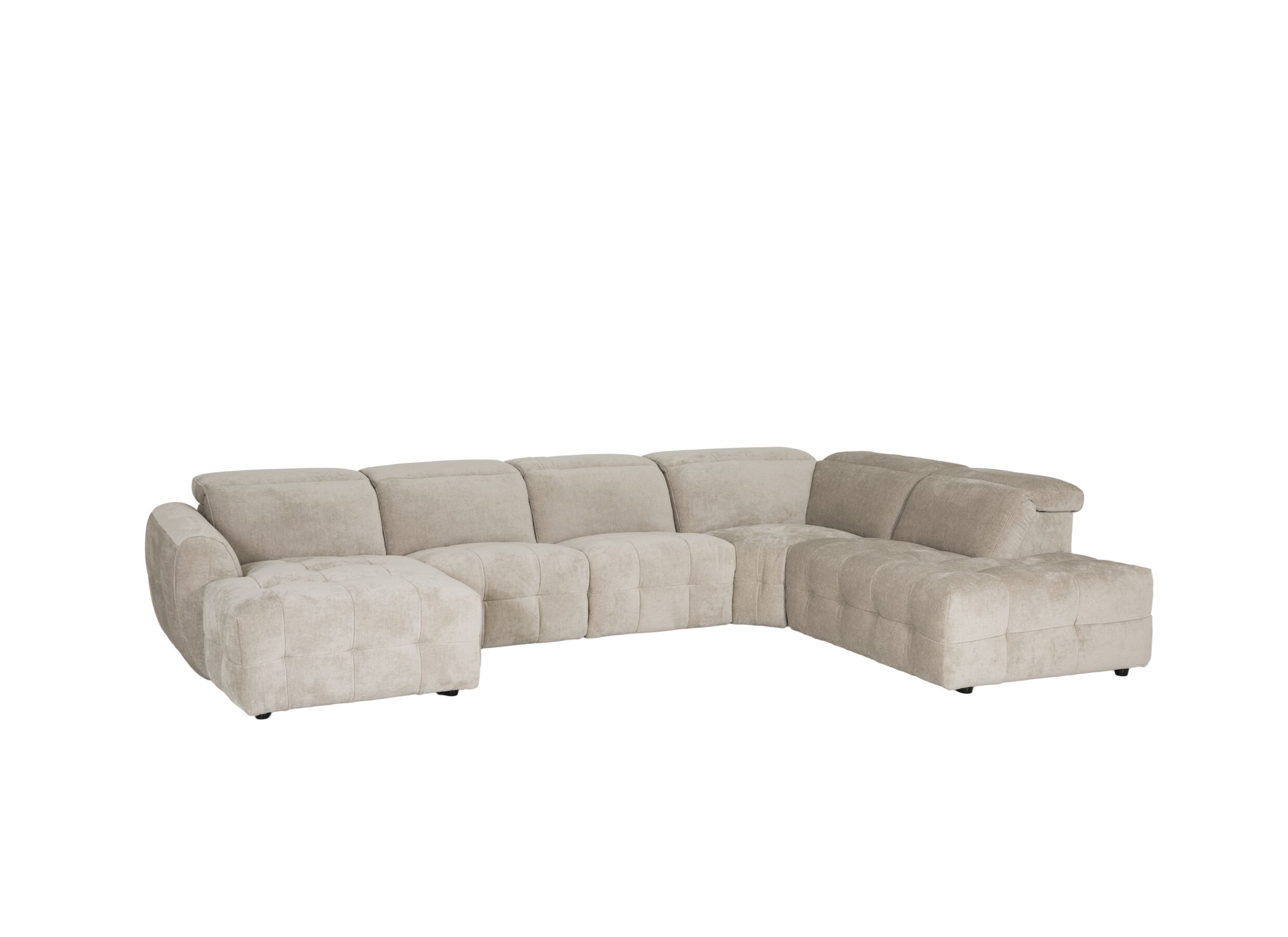 Hoeksalon Ivy 389x257cm - stof - linen met relax - Hoeksalon Ivy 389x257cm - stof - linen met relax