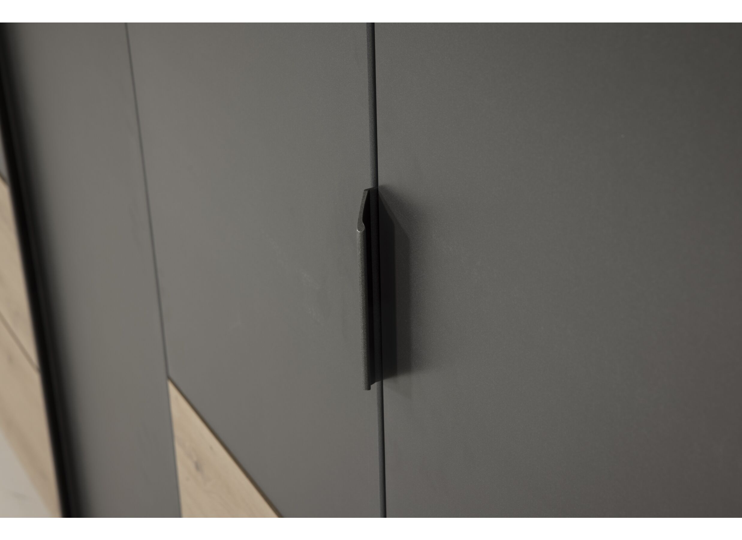 Detail - Garde-robe Quadraspin 226cm - décor - chêne artisanal/ gris métallisé