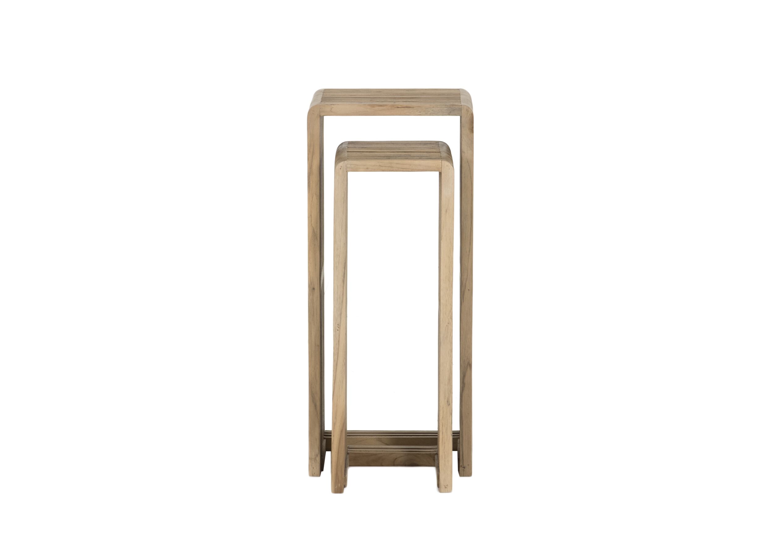 Aperçu - Support des plantes Louis 35x25x80cm - teck massief - naturel - lot de 2