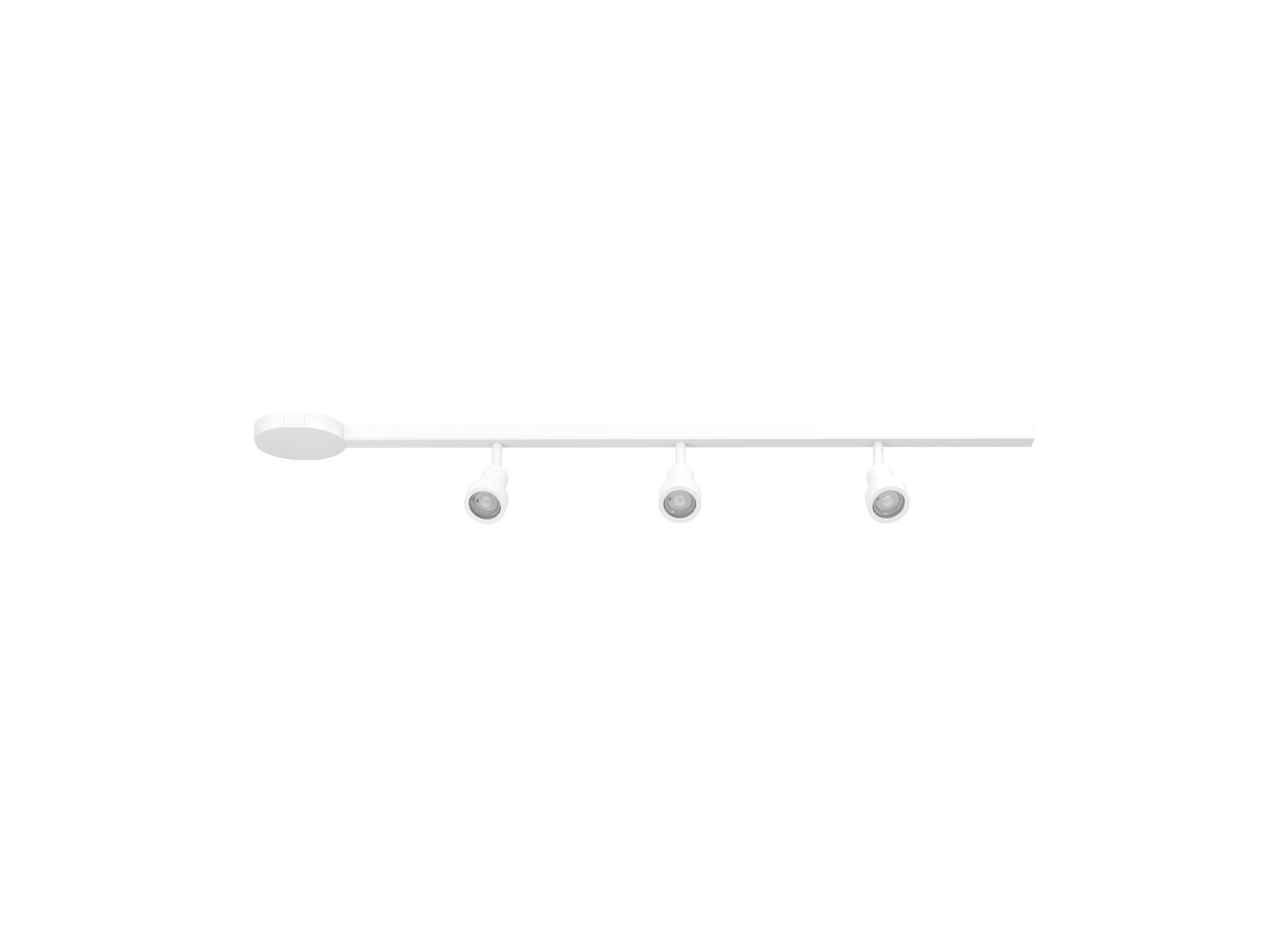 Ledspot EasyT met 3 spots 4W GU10 aluminium wit - Spot LED EasyT avec 3 spots 4W GU10 aluminium blanc