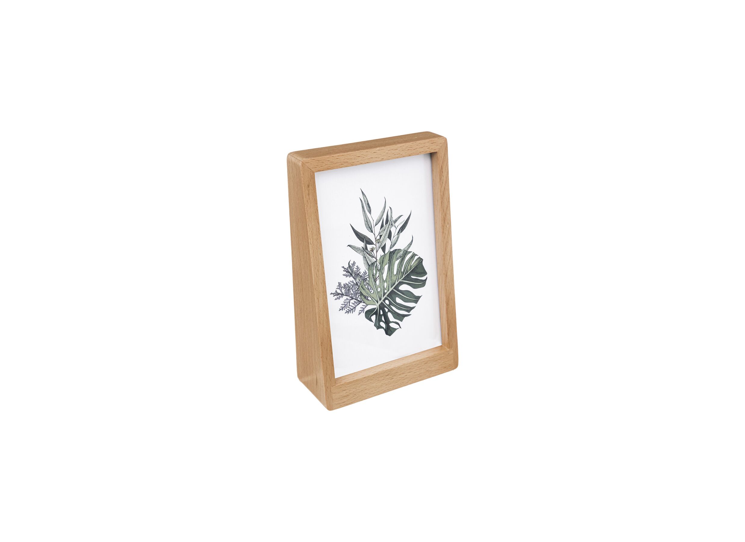 Fotokader Eris 15x10cm - beuk & glas - beige