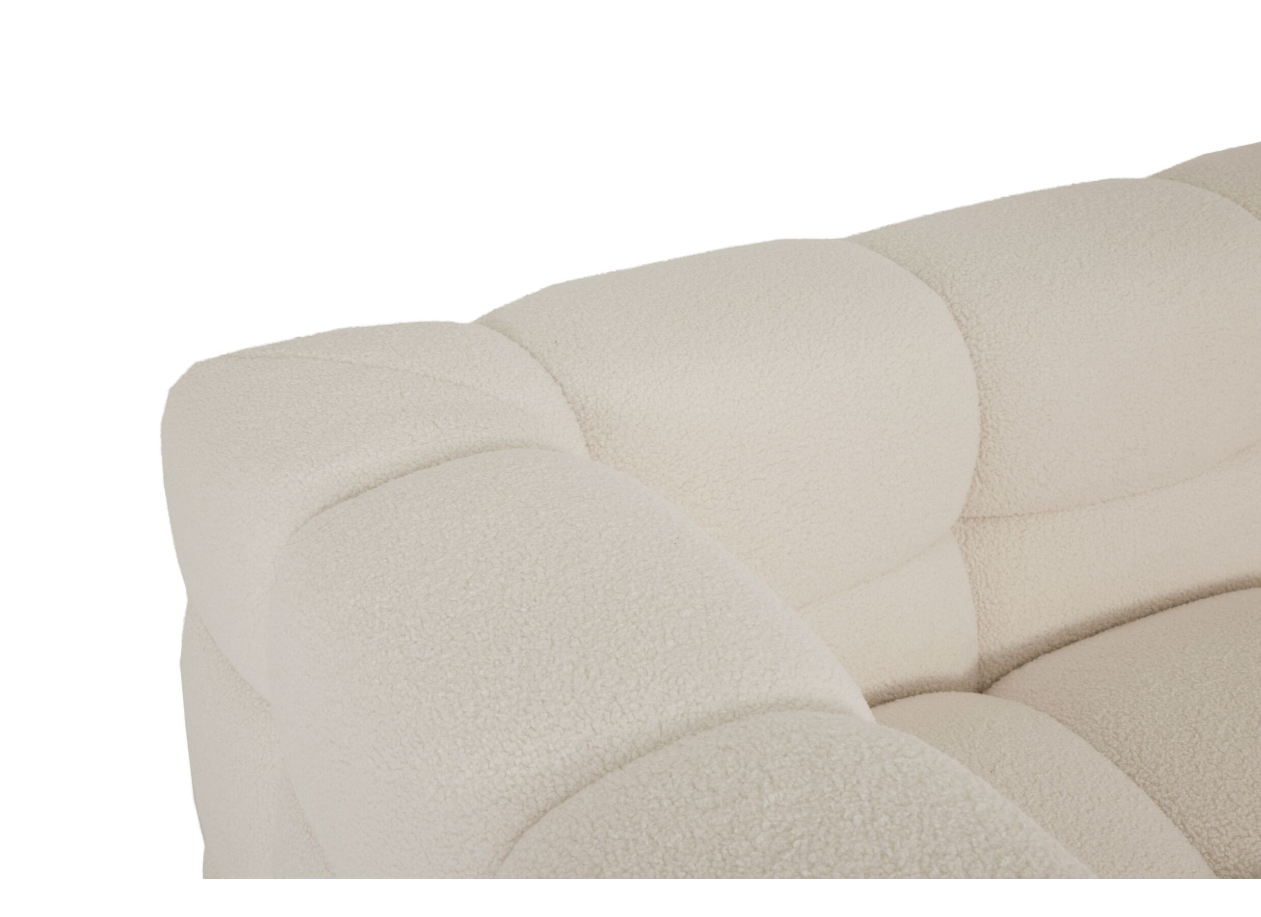 Detailfoto - Zetel Bubble 2,5-zit - stof - wit