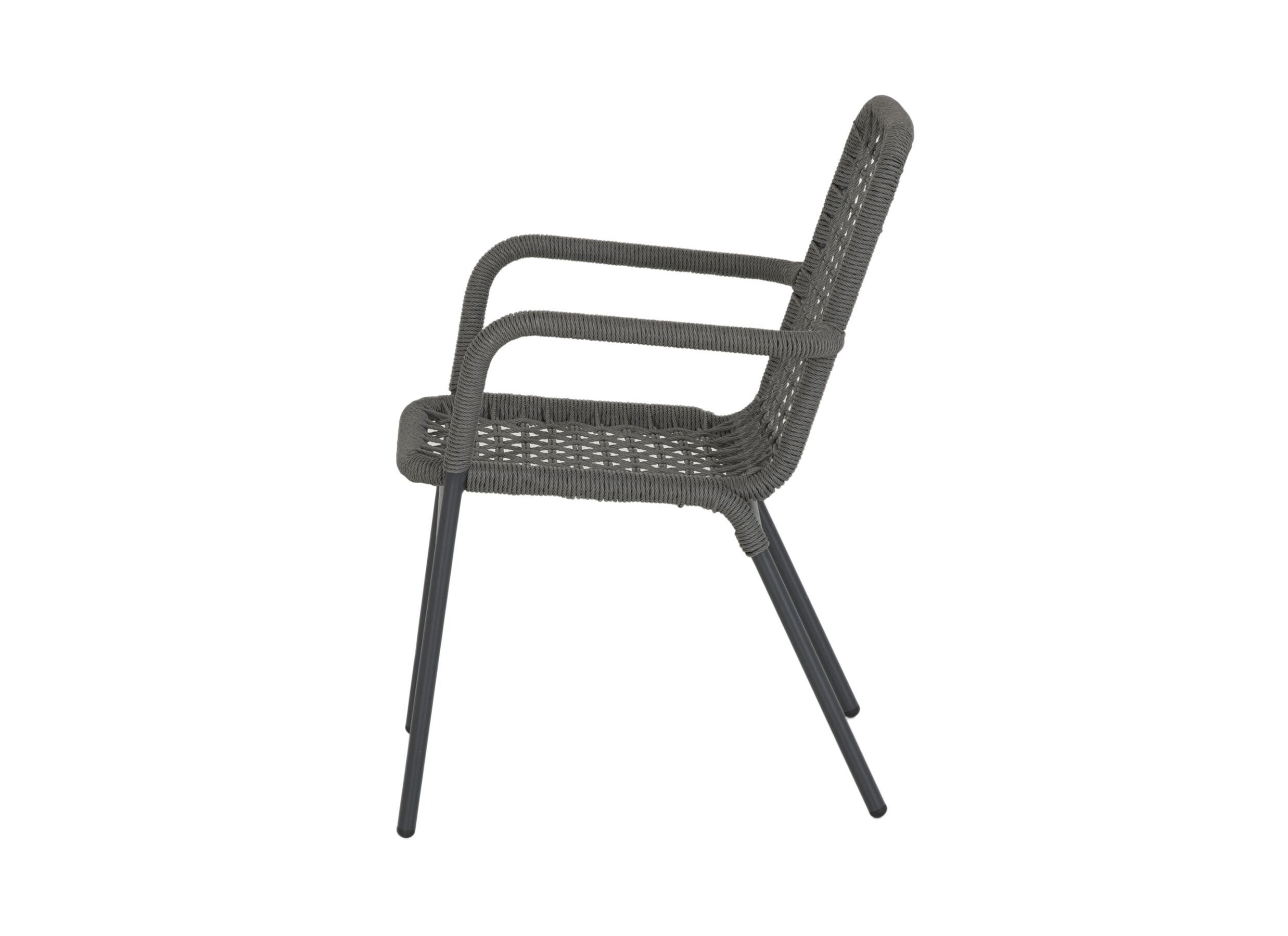 Chaise de jardin Hopi 55x61x81cm - artificial rattan - anthracite