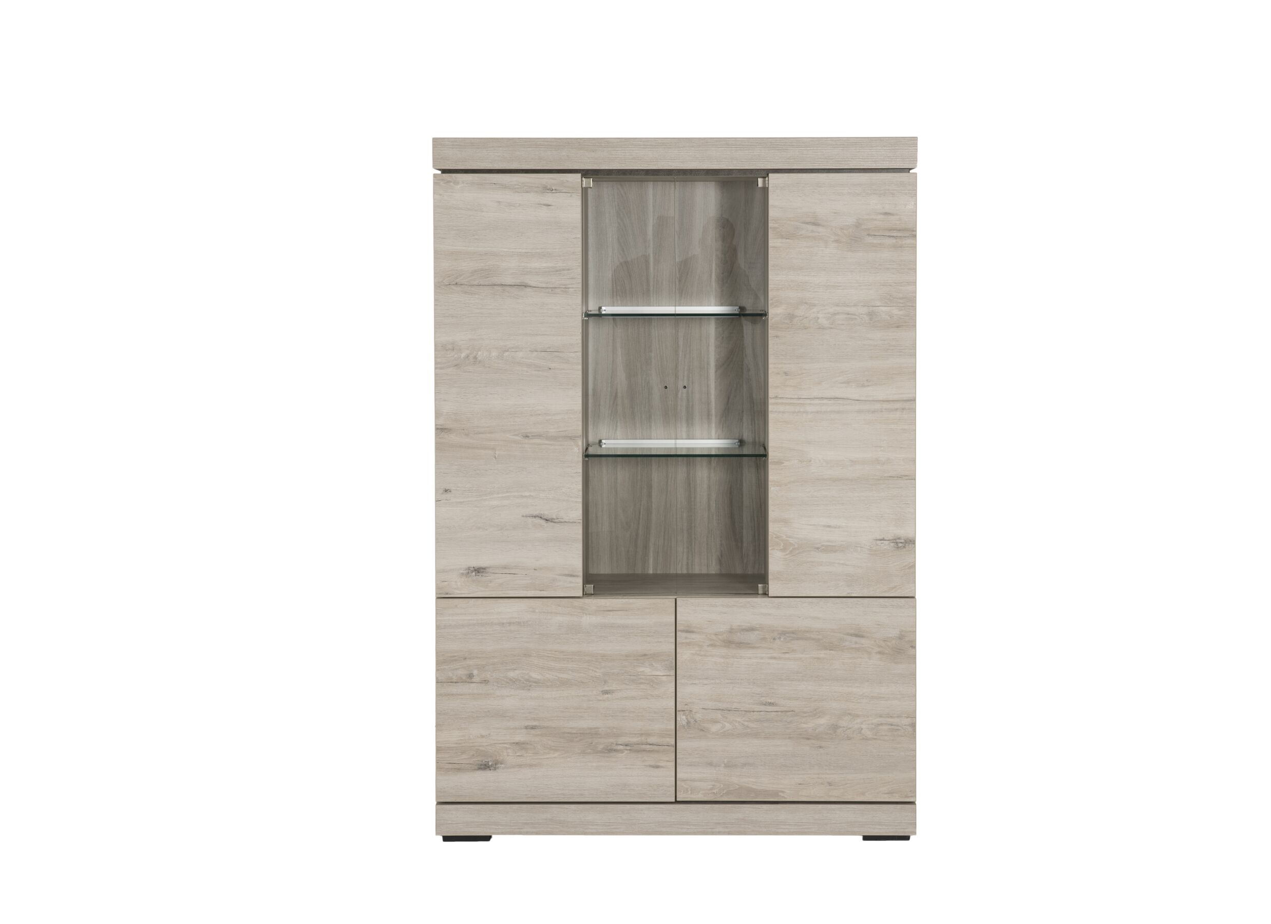 Vitrine Etna 125cm - décor - chêne millenium/gris clair