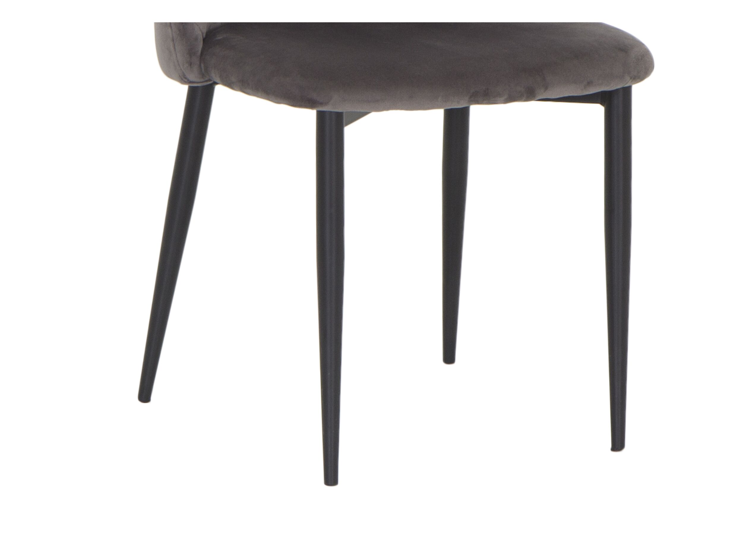Detailfoto - Stoel Commendatore 52x60.5x87cm - fluweel - grijs