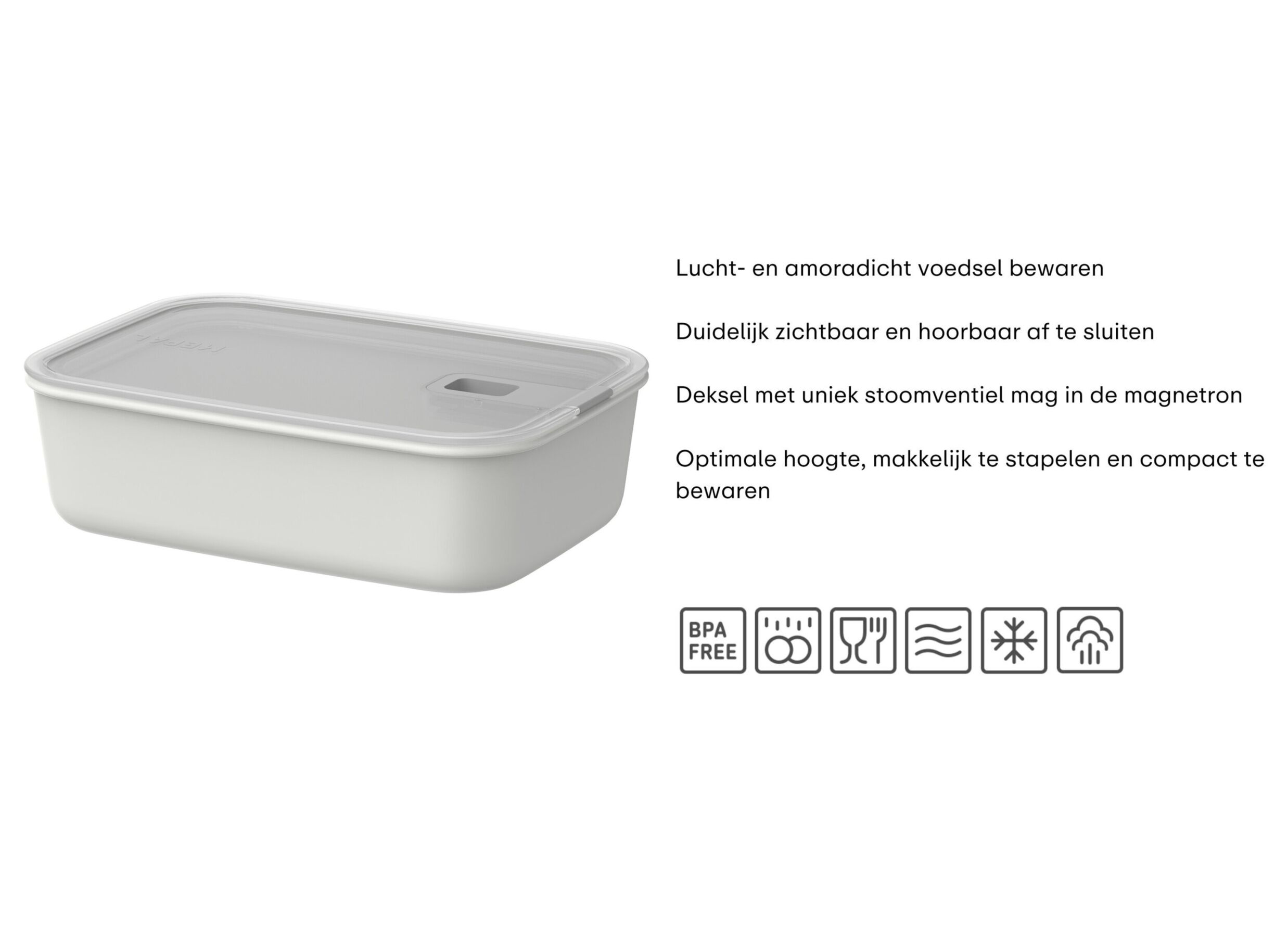 Opstelling - Bewaardoos Easyclip 1500ml Mepal