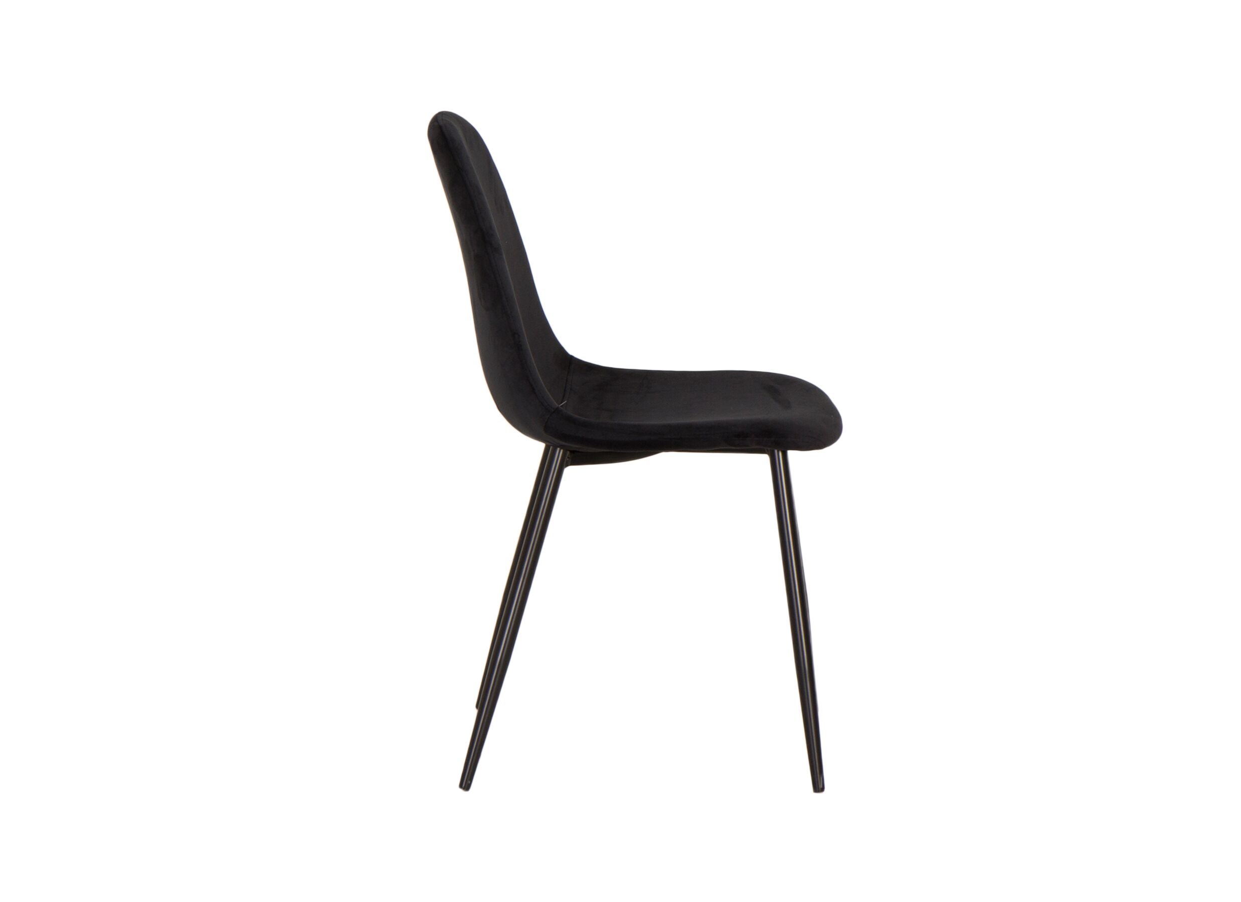 Stoel Charlton 44x53x87cm - fluweel - zwart