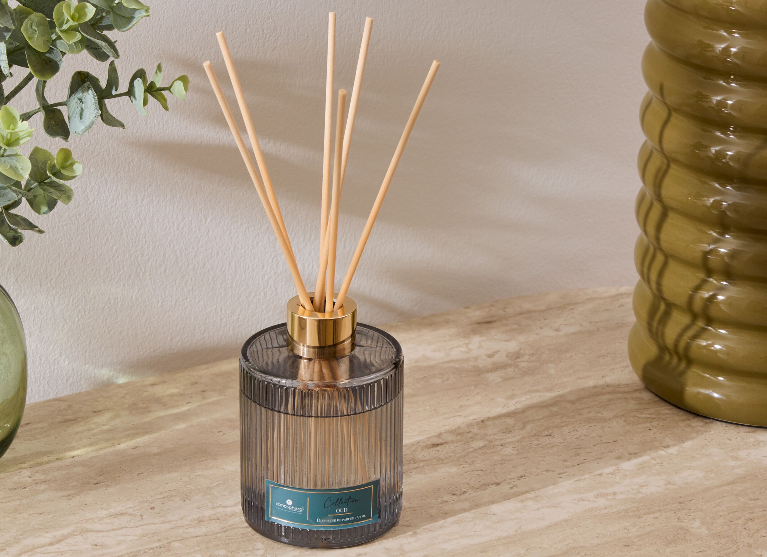 Sfeerfoto - Geurstokjes Albie 150ml - glas - oud