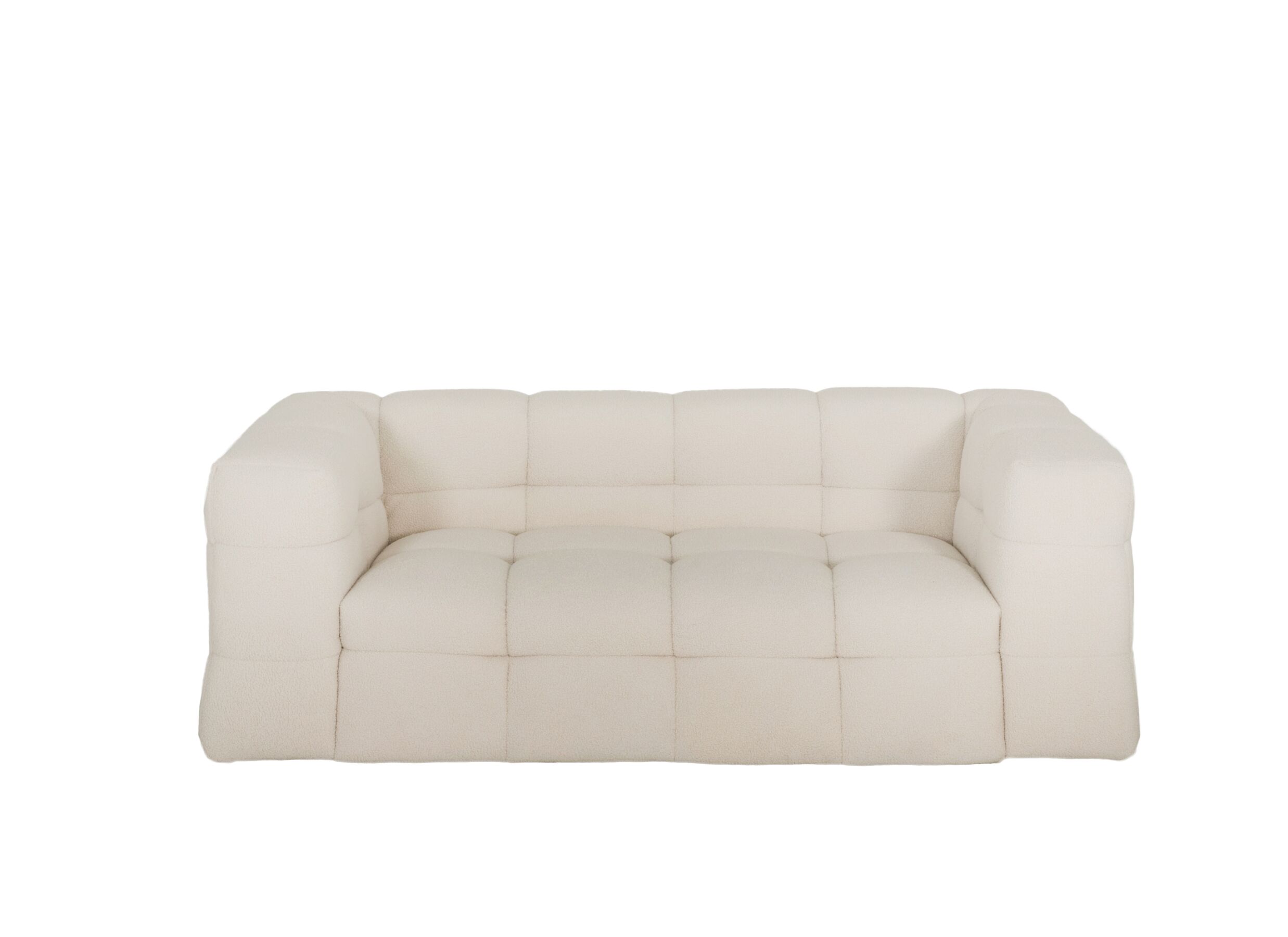 Overzichtsfoto - Zetel Bubble 2,5-zit - stof - wit