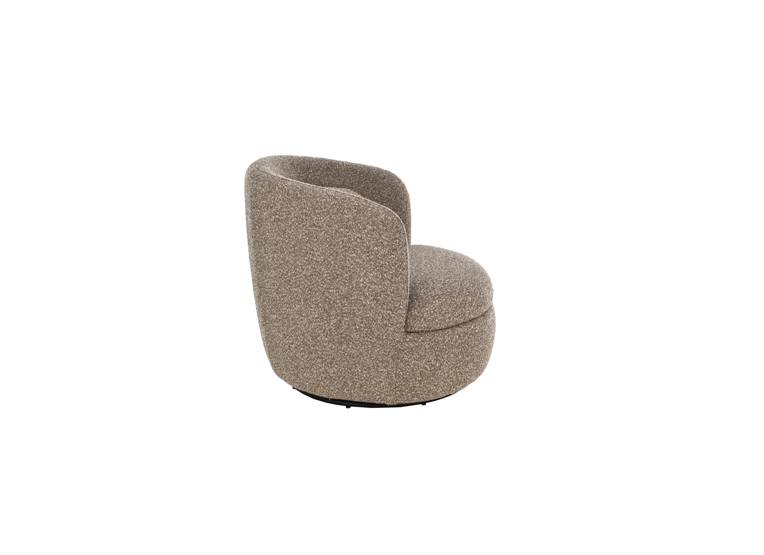 Overzichtsfoto - Draaifauteuil Grace 75x83x84,5cm - polyestervezel - bruin