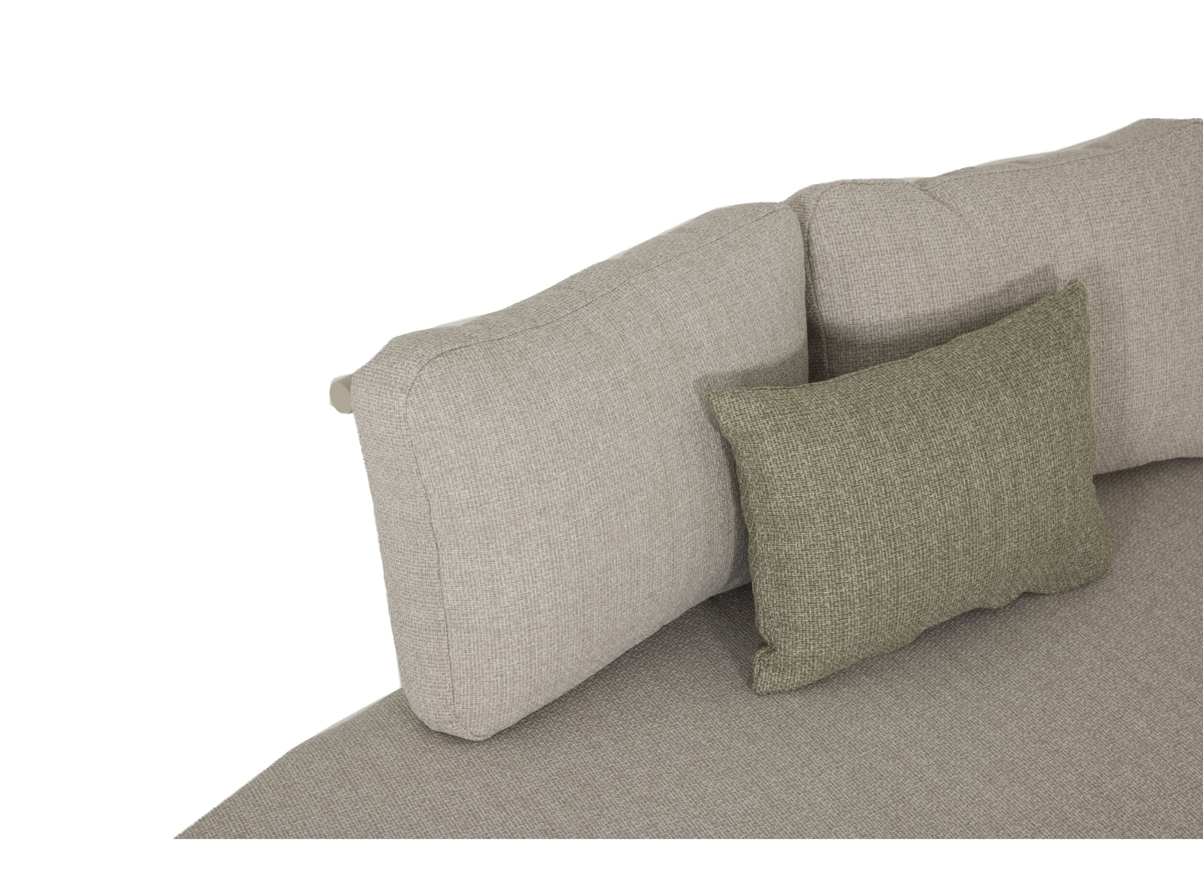 Detail - Salon lounge Scarabeo 188x188cm - aluminium - coussins en olefin - beige