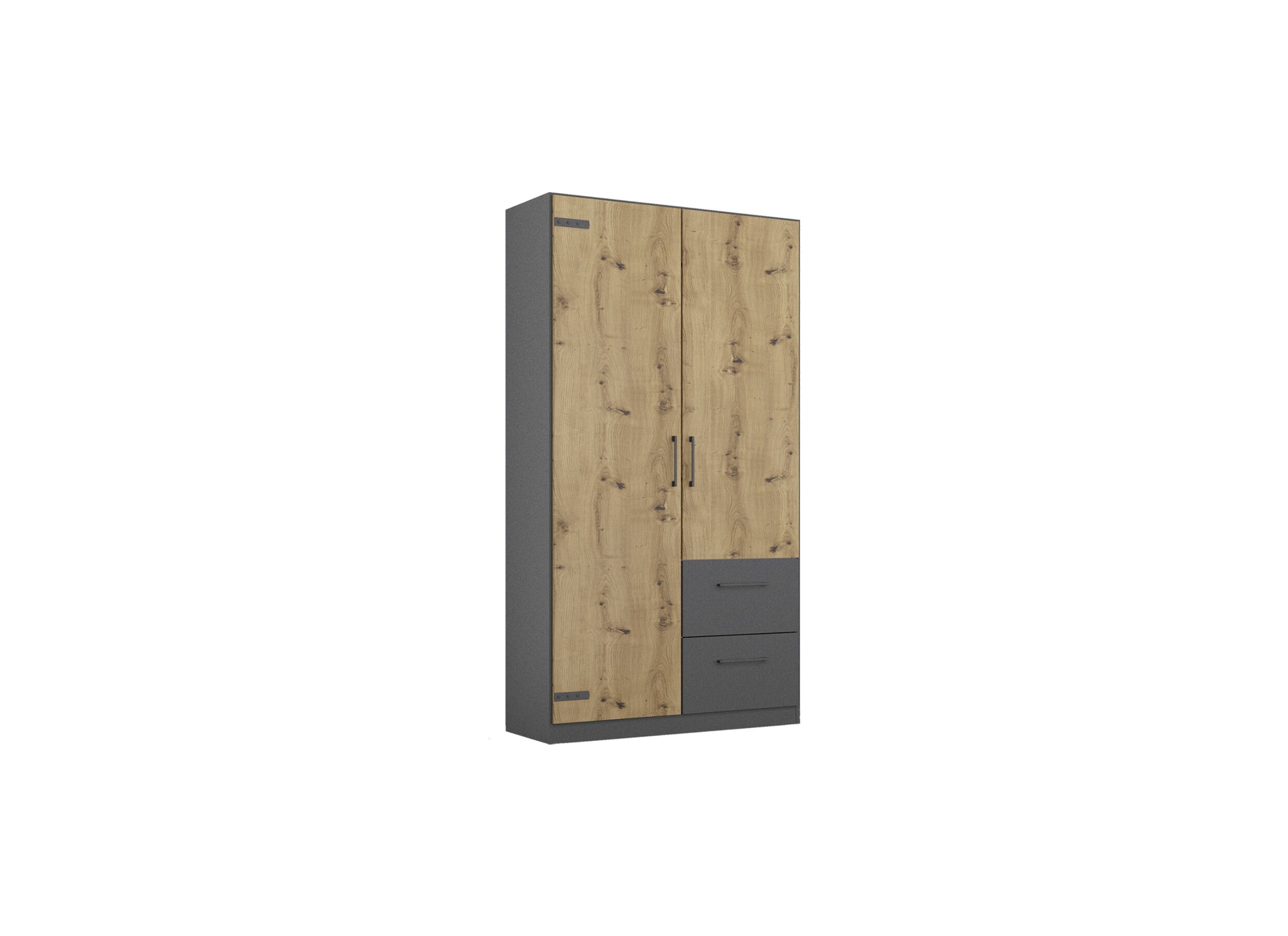 Garde-robe Butte 91cm - Garde-robe Butte 91cm - décor - chêne artisanal/gris