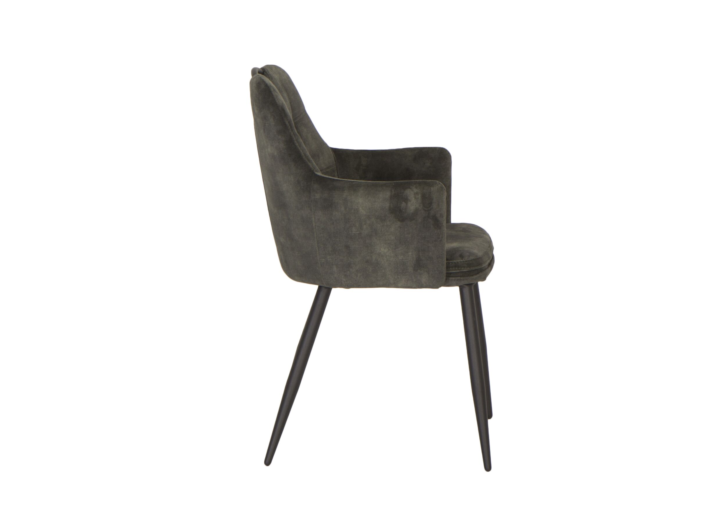 Chaise coque 58,5x53x87,5cm - tissu - gris