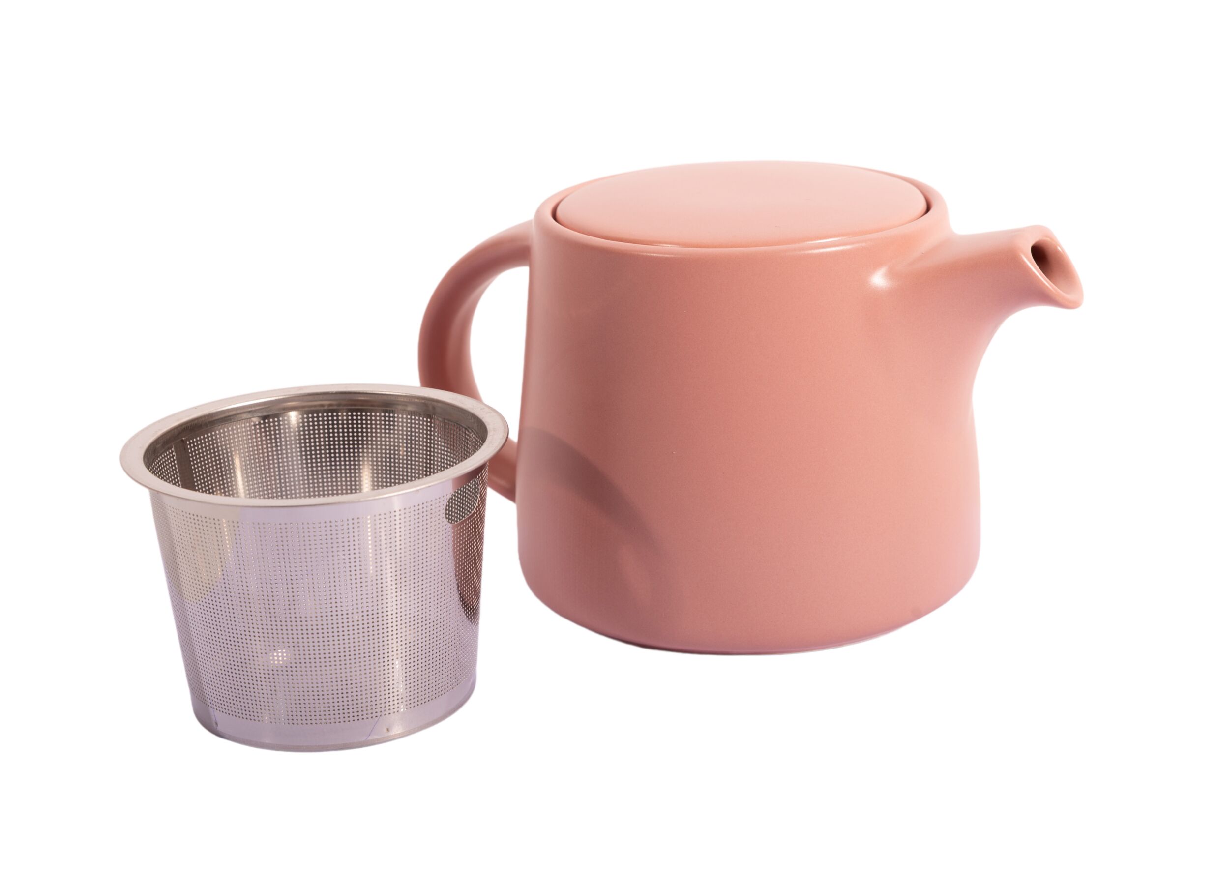 Aperçu - Théière avec infuseur 62cl - stoneware & acier - rose