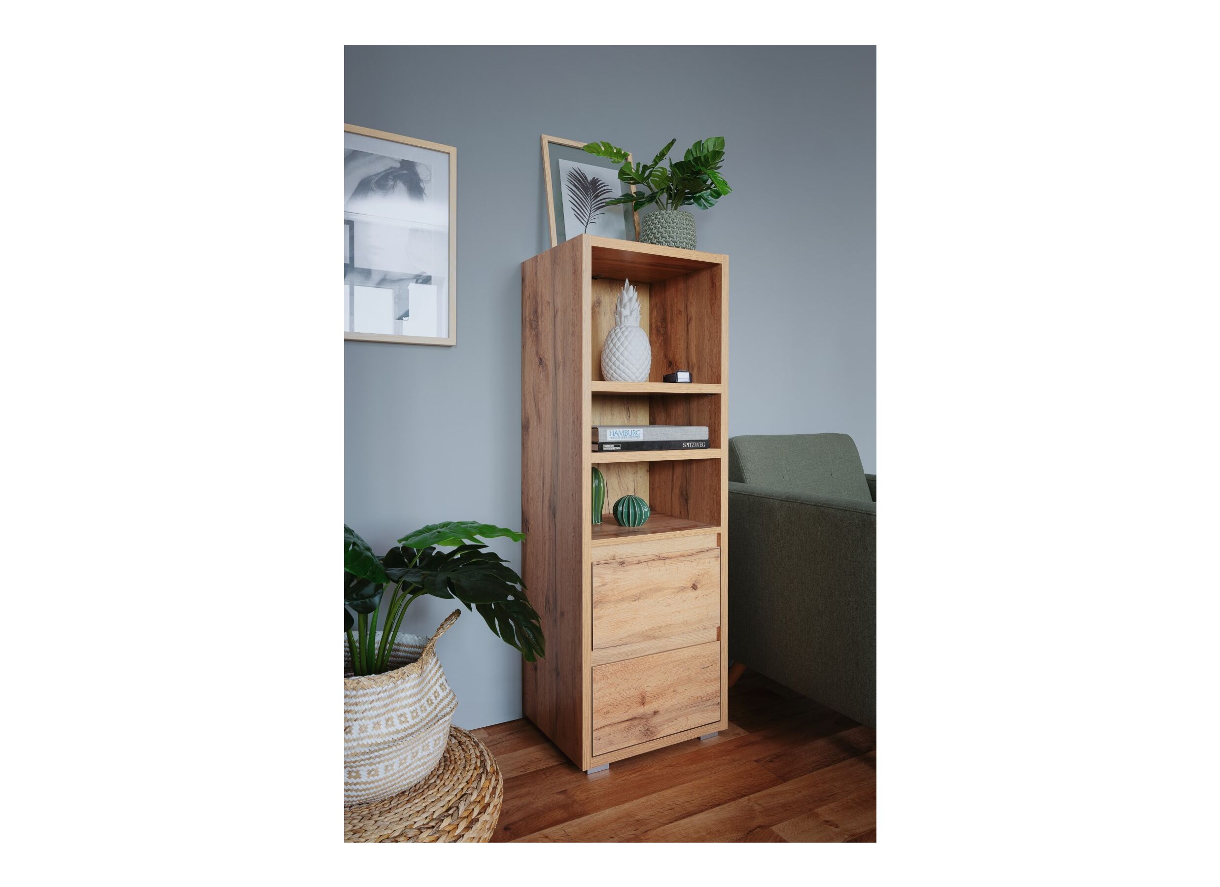 Sfeerfoto - Wandmeubel Image 22 45x37x137cm - melamine - honing eik