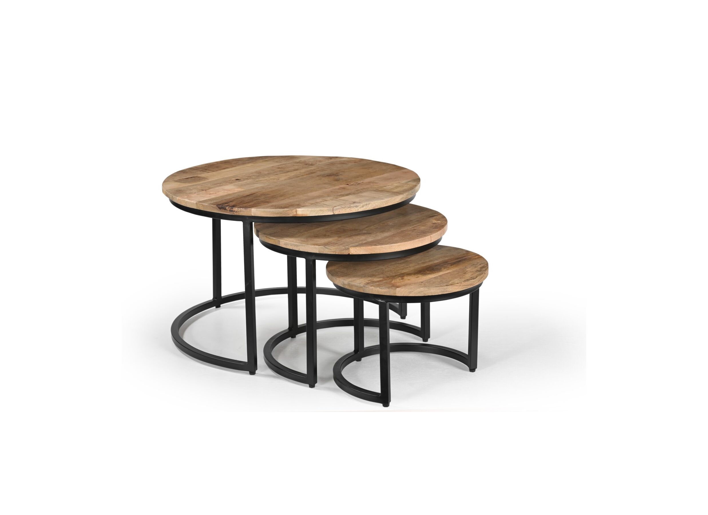 Table d'appoint Celeste Ø70cm lot de 3 - Table d'appoint Celeste Ø70cm lot de 3
