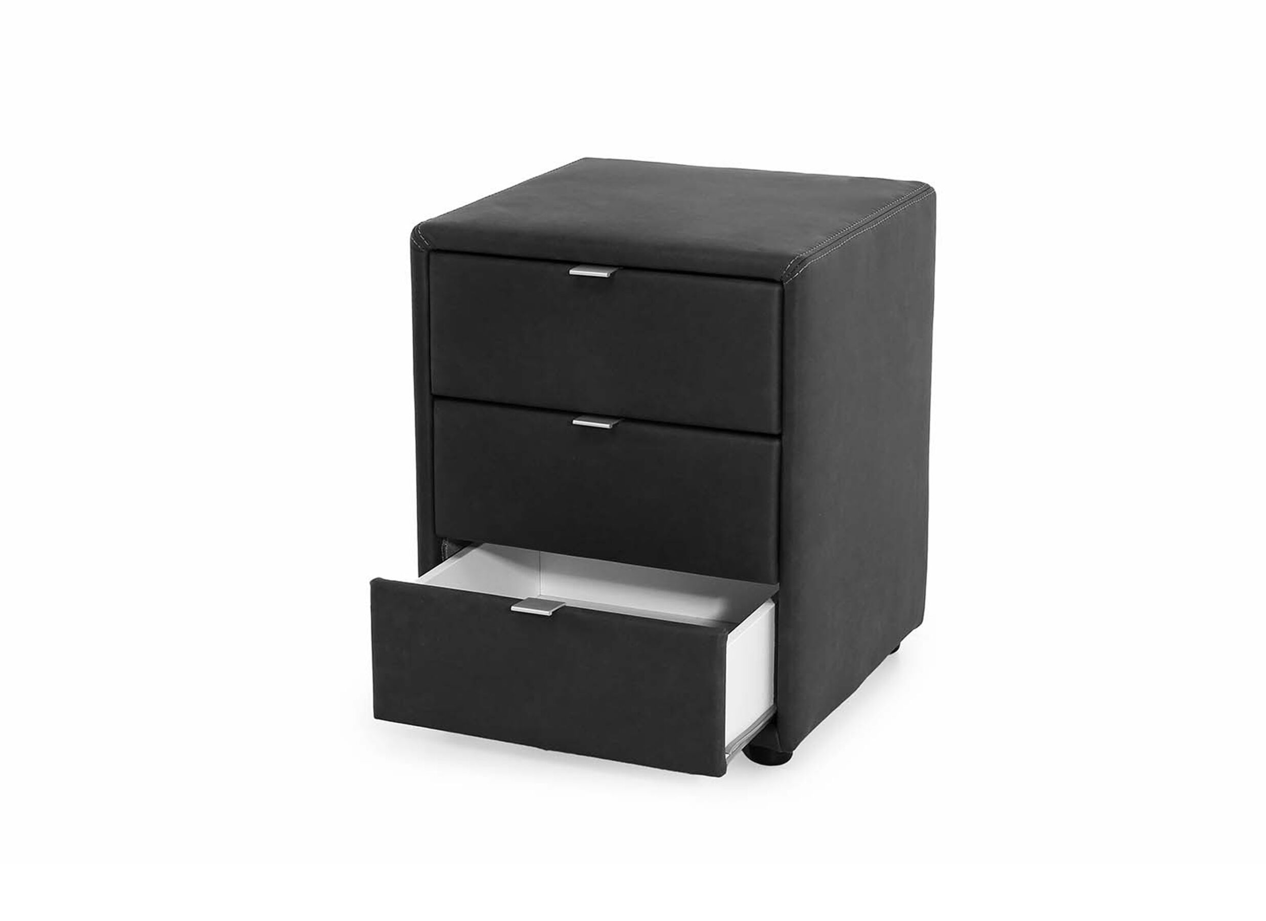 Aperçu - Table de chevet Lore 42,5x45x53cm - similicuir - noir