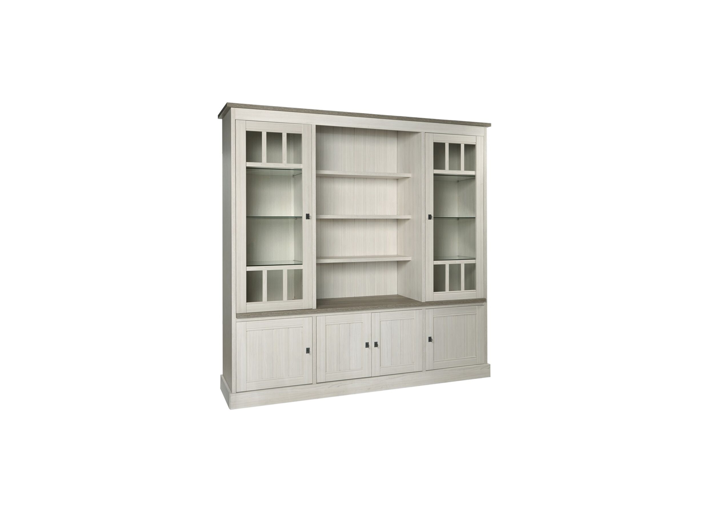 Wandmeubel 215cm - decor - lariks & bruine eik - Wandmeubel 215cm - decor - lariks & bruine eik