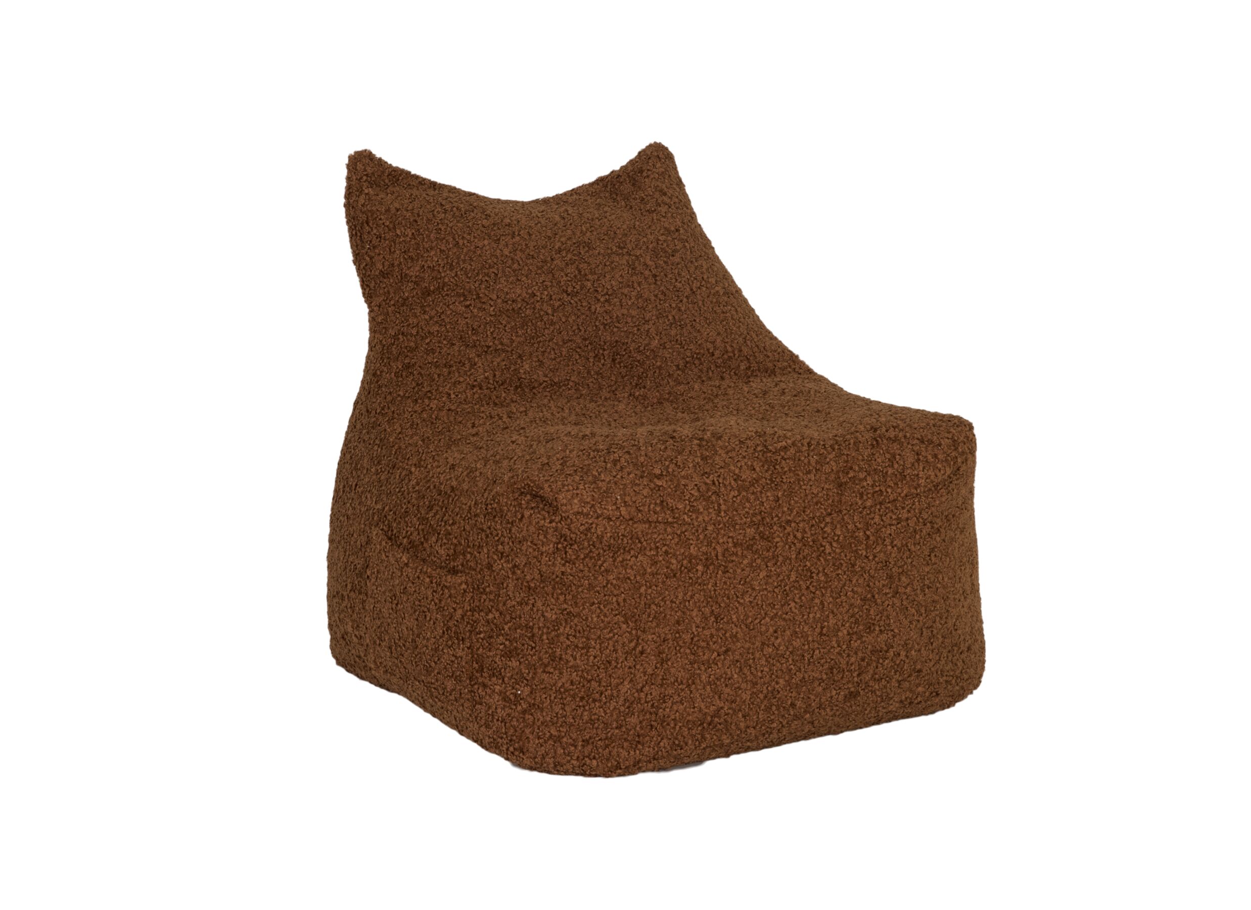 Pouf poire Karina bouclé brun - Pouf poire Karina bouclé brun