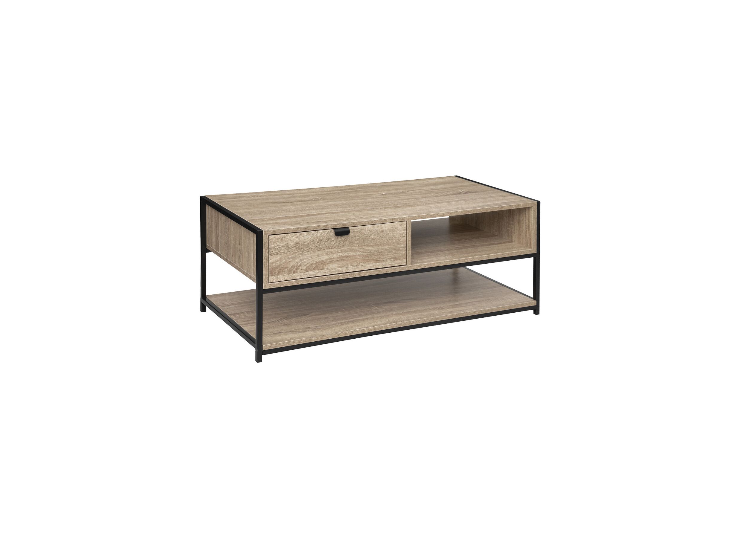 Table basse Aliaj beige avec rangement - Table basse Aliaj beige avec rangement
