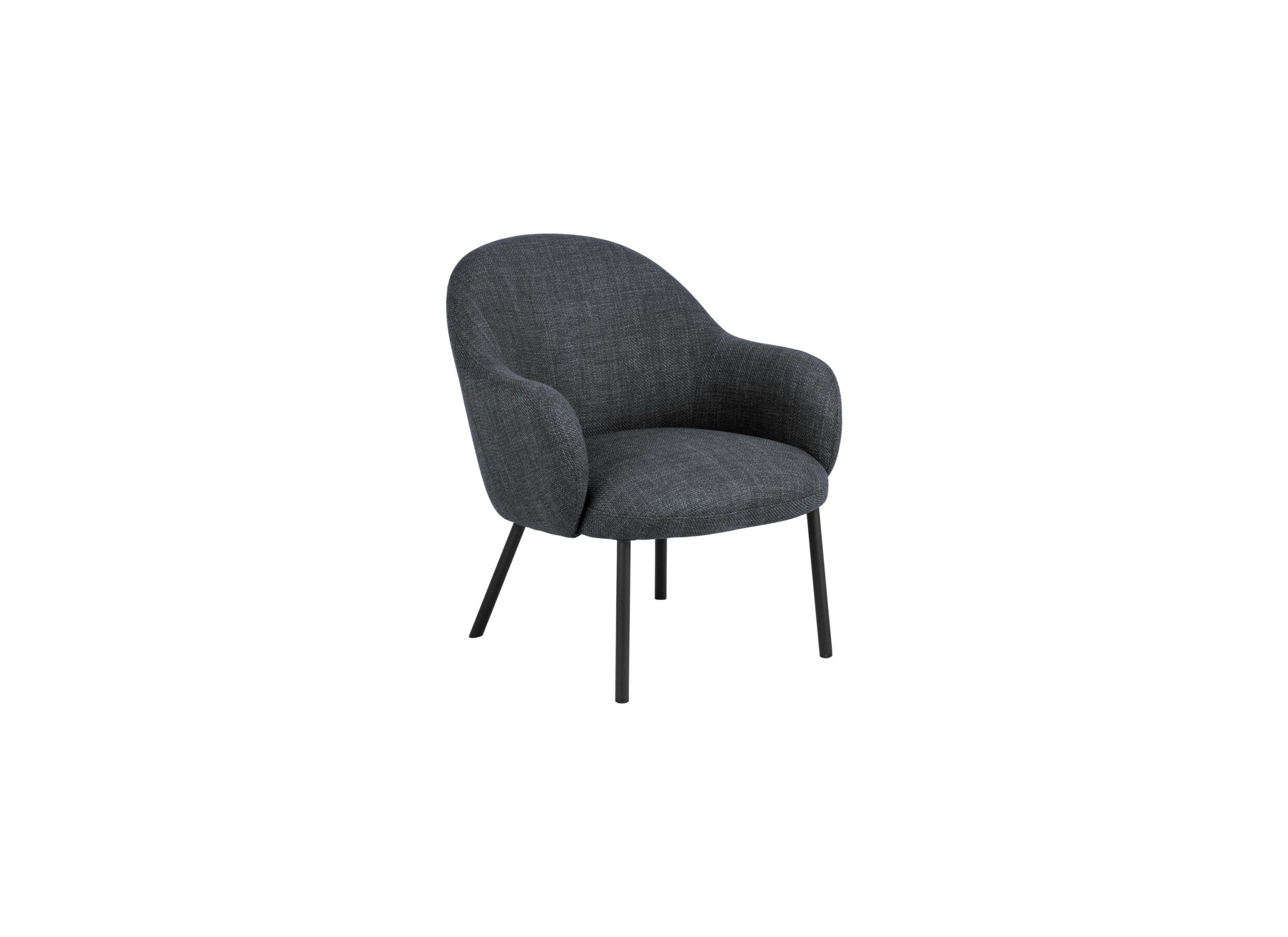 Fauteuil 70x75x75cm - stof - donkergrijs - Fauteuil 70x75x75cm - stof - donkergrijs