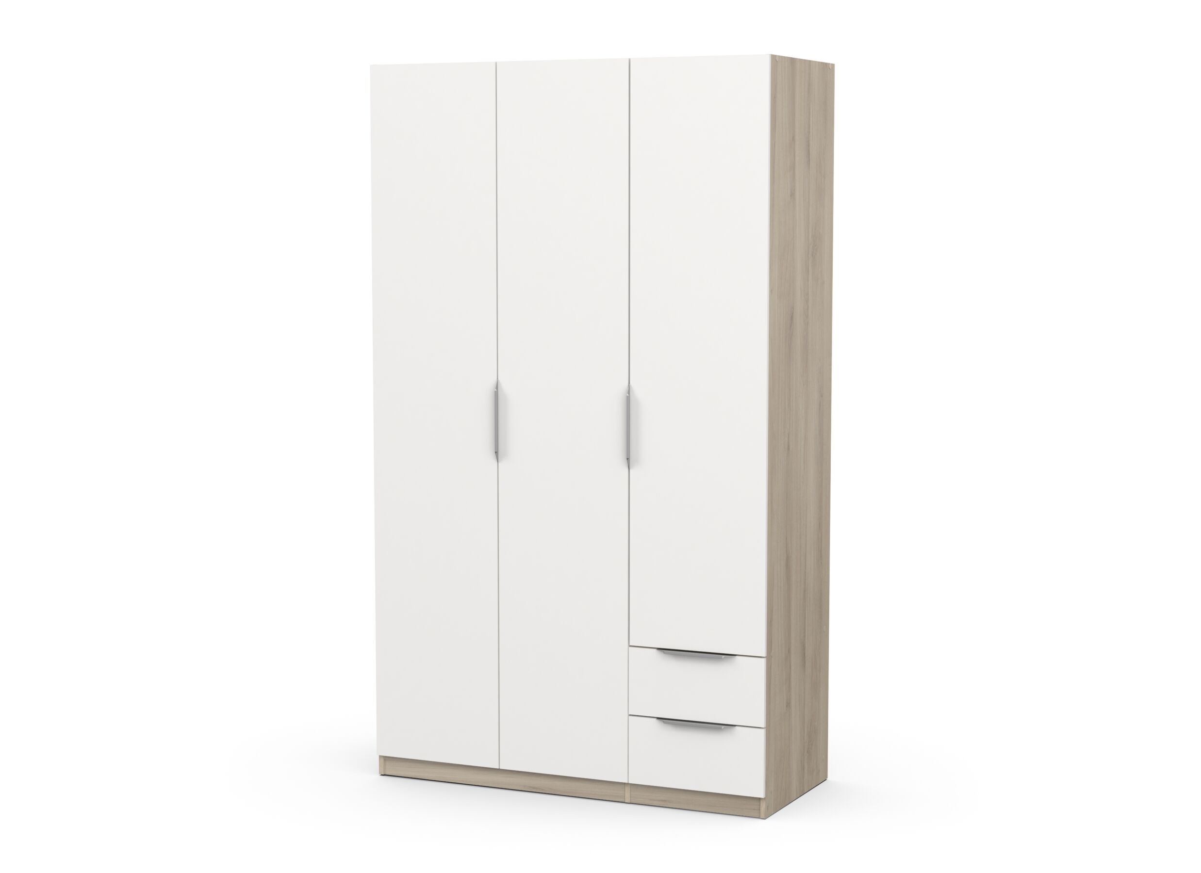 Garde-robe Ghost 119cm - decor - chêne kronberg/blanc