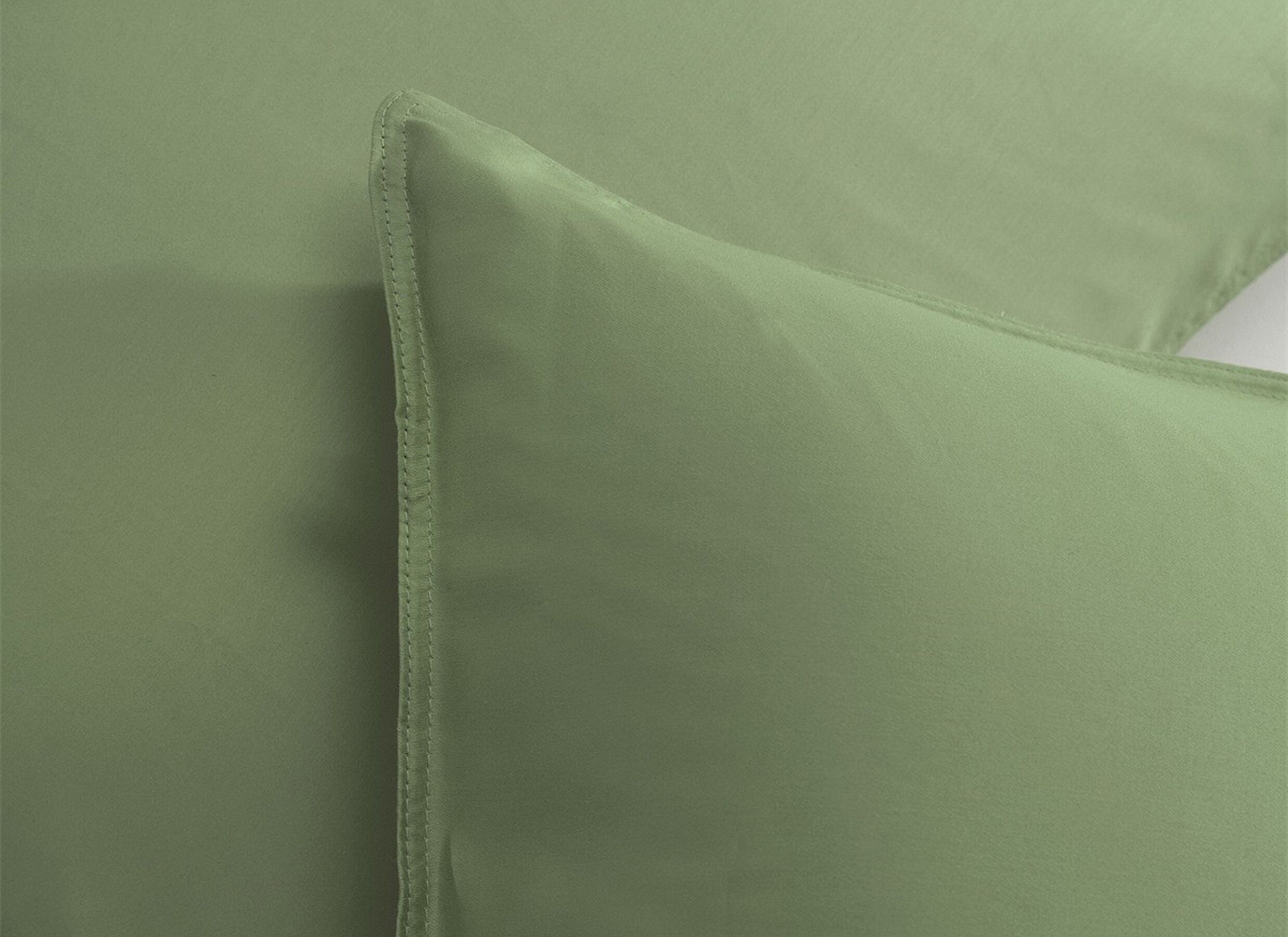 Detail - Housse de couette Santina 240x220cm - satin de coton - sage green