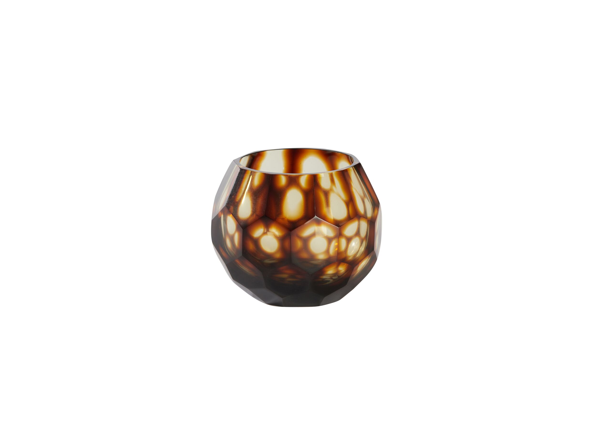 Theelichthouder Eliza H10cm - glas - bruin - Photophore Eliza H10cm - verre - brun